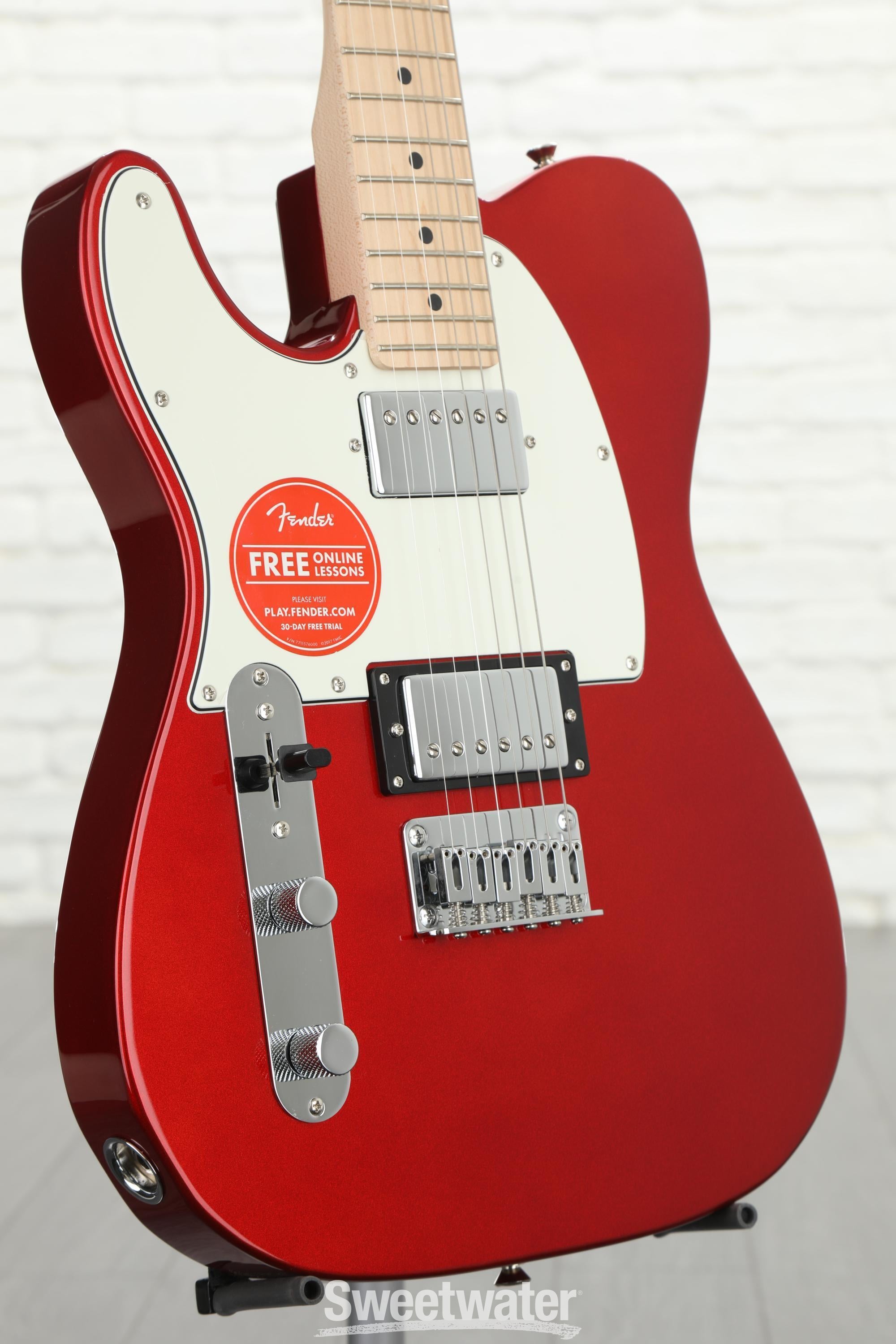 Squier Contemporary Telecaster HH, Left-handed - Dark Metallic Red