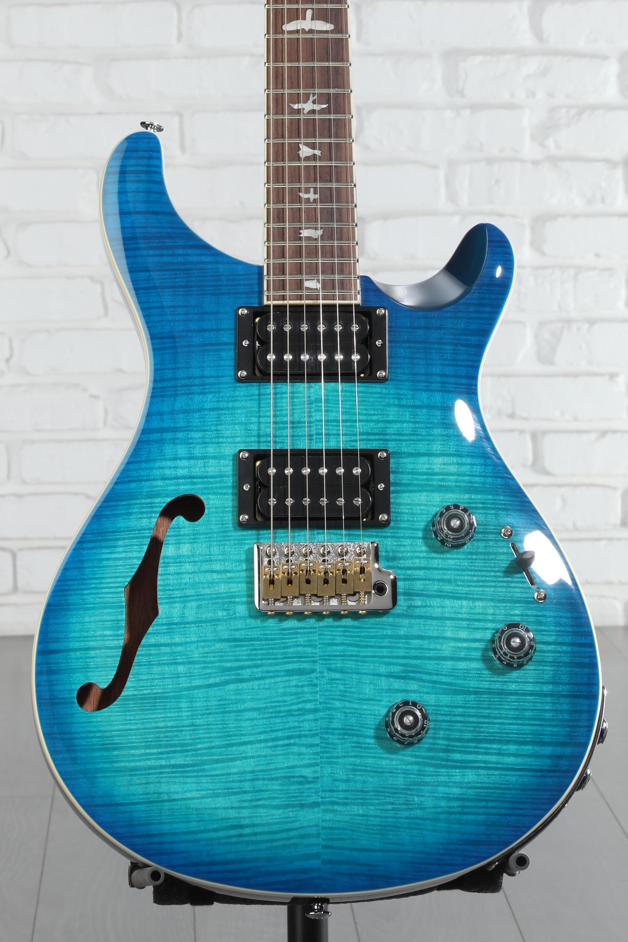 ギター PRS SE Custom 24 semi-hollow piezo PRS SE Custom 24 Semi-Hollow Piezo Electric Guitar - Lake Blue
