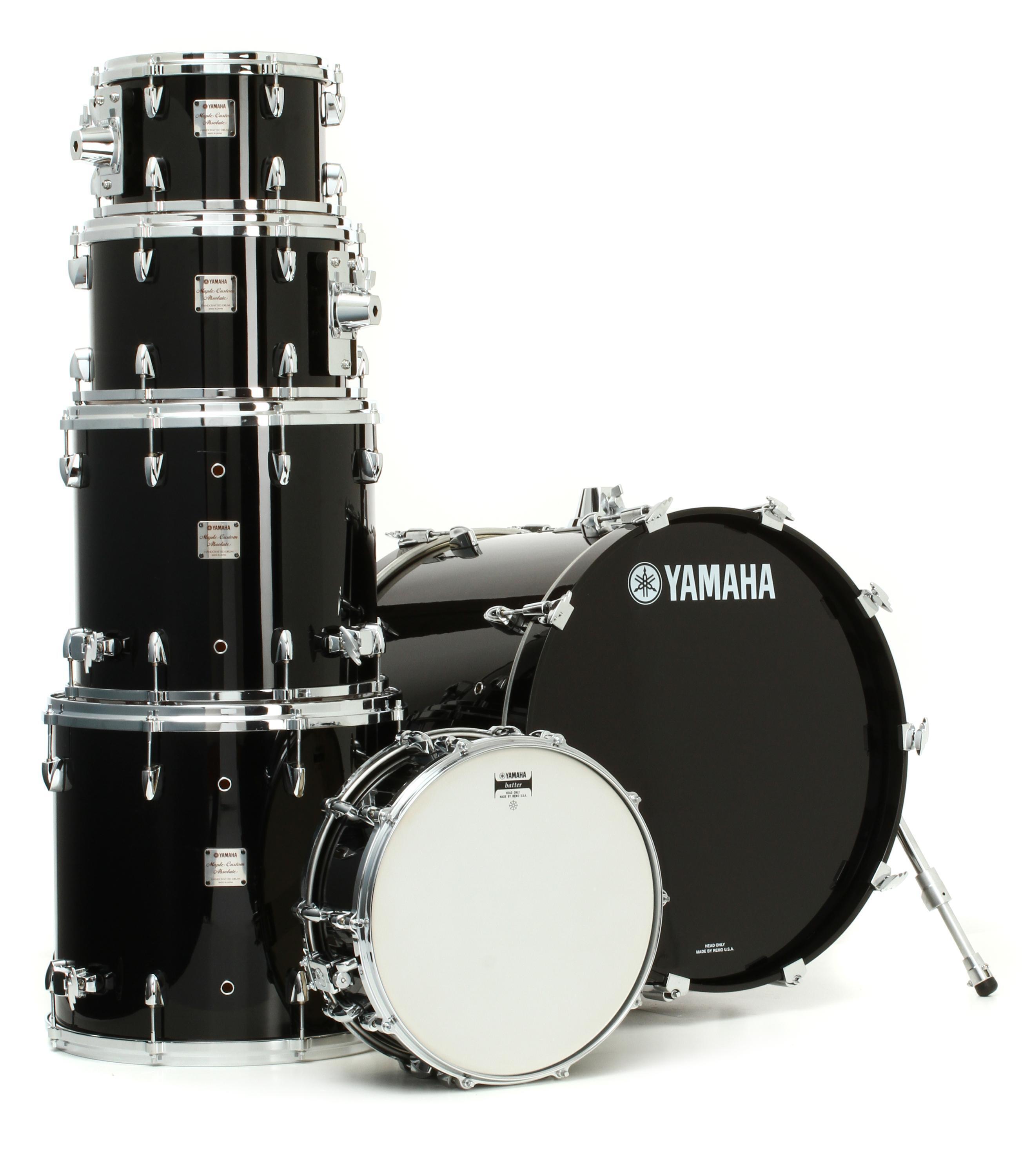 Yamaha Absolute Maple 6-Piece Drum Kit - Solid Black | Sweetwater