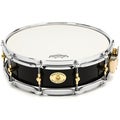 Photo of Noble & Cooley Solid Shell Maple Snare Drum - 3.875 x 14-inch - Black with Brass Hardware
