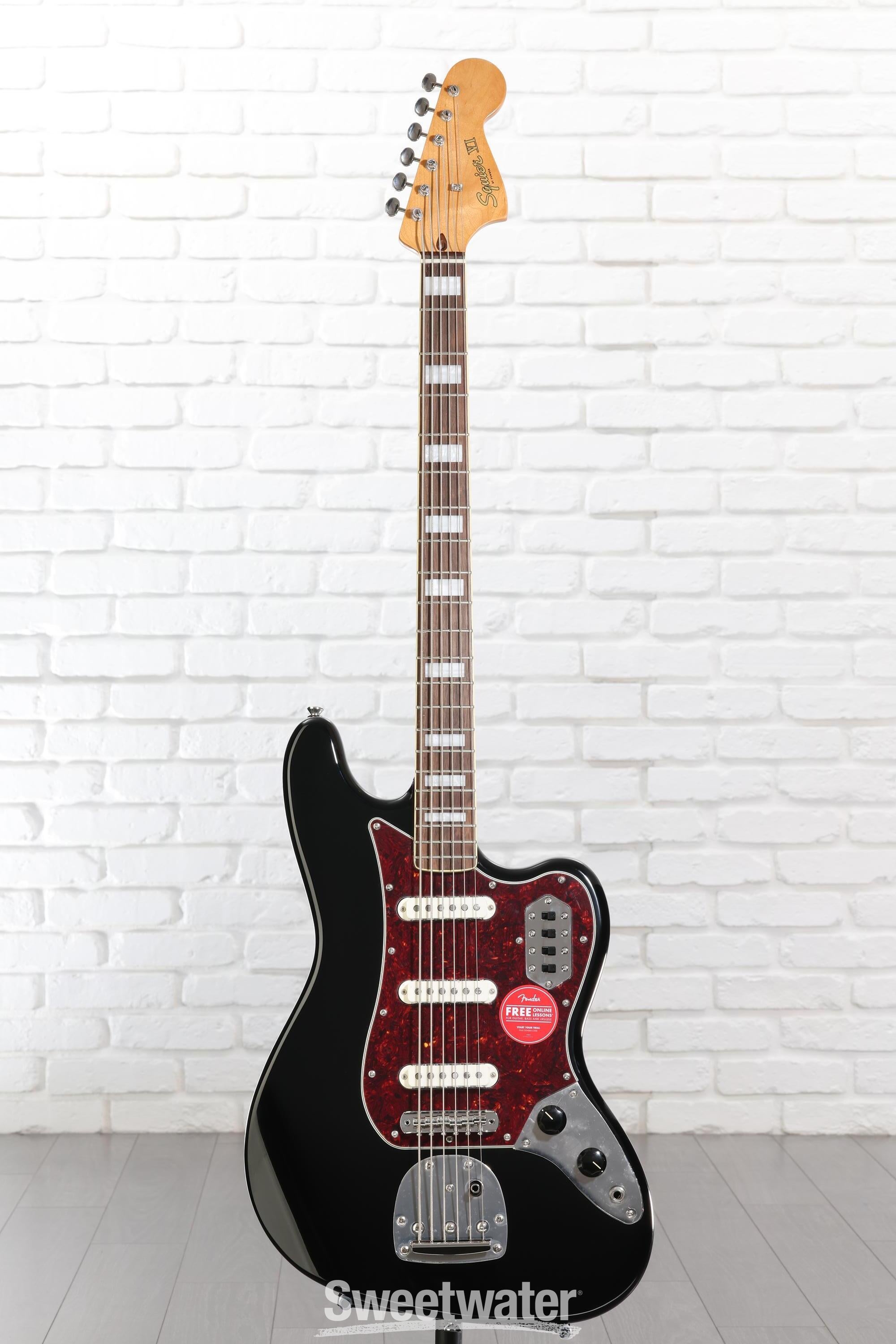 Squier Classic Vibe Bass VI Guitar - Black | Sweetwater