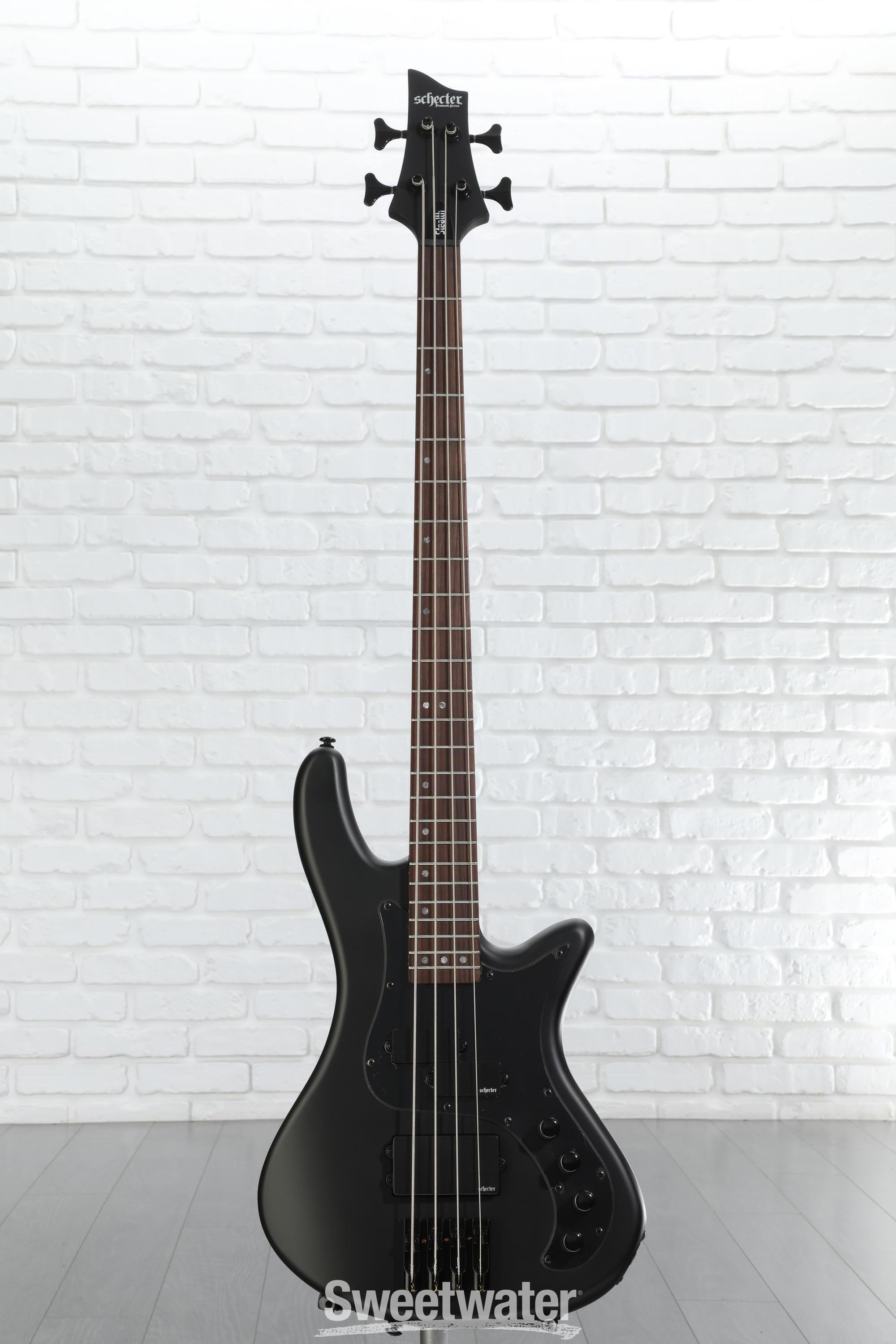 Schecter Stiletto Stealth 4 Bass Guitar - Satin Black Schecter Stiletto Stealth 4 Bass Guitar - Satin Black