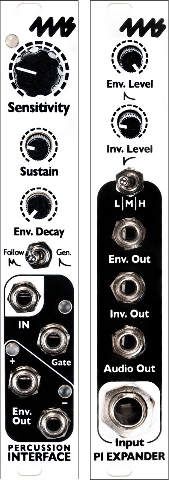 Photo of 4ms Percussion Interface and PI Expander Eurorack Modules