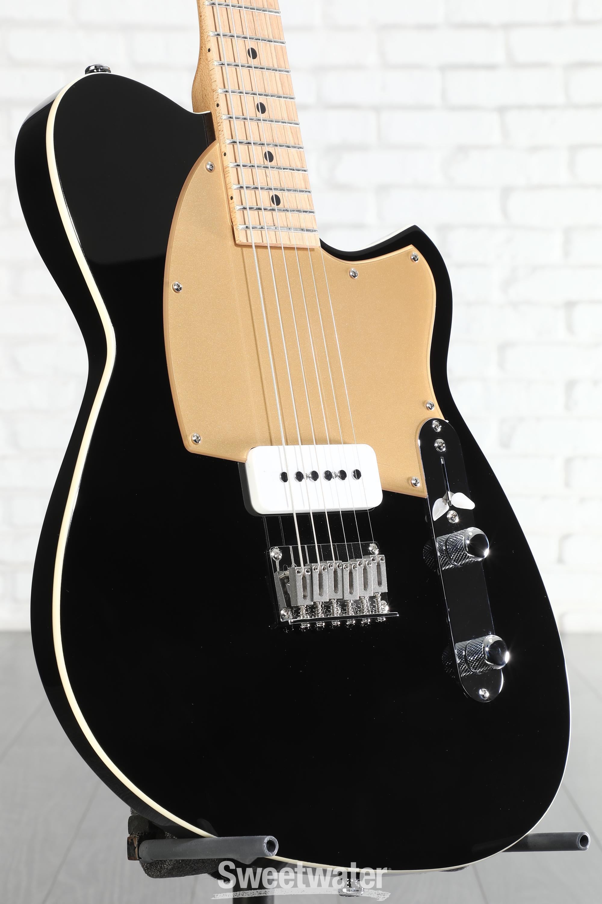 Photo of Reverend Charger JR Electric Guitar - Midnight Black, Maple Fingerboard