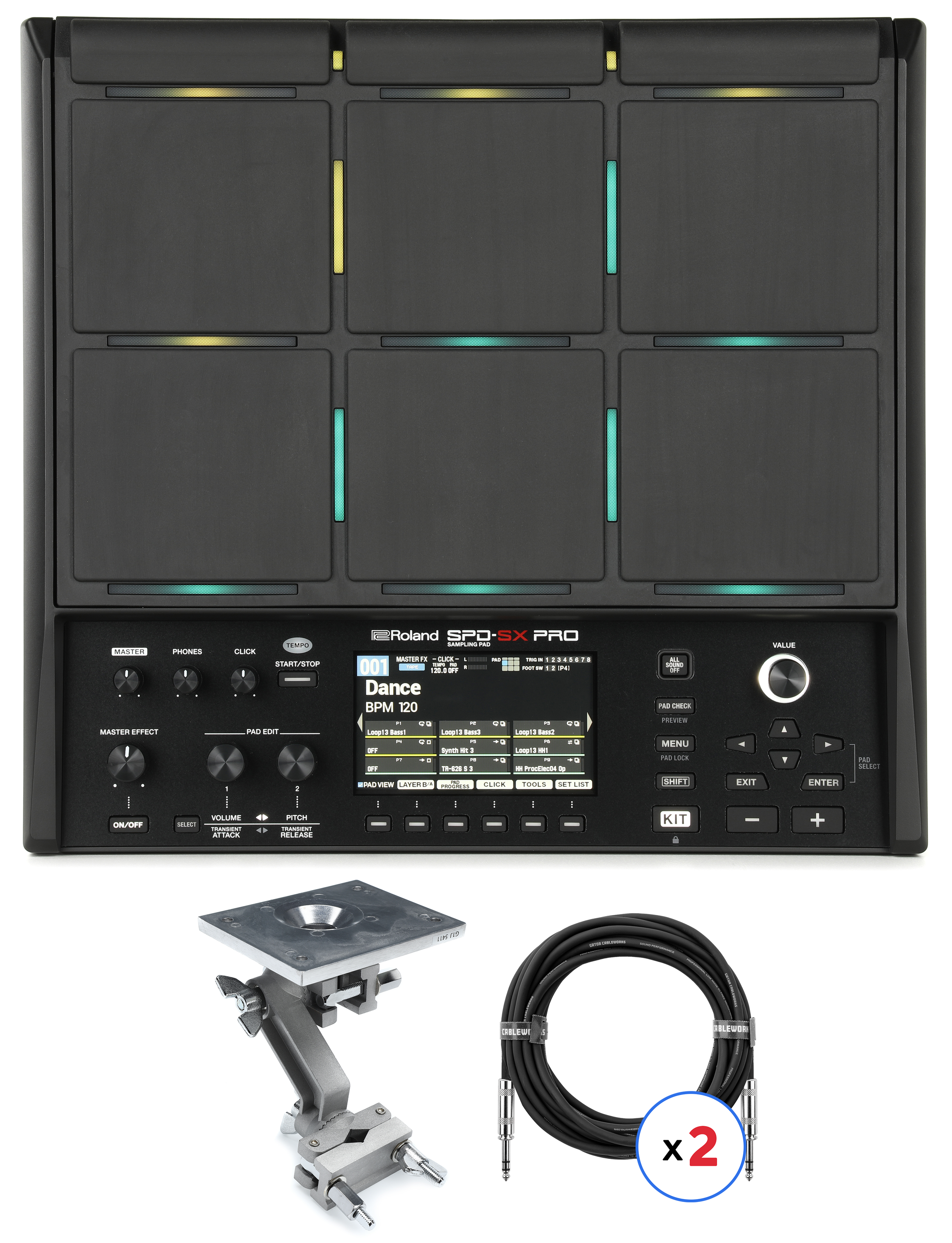 Roland SPD-SX PRO MIDIパッド 本体 スタンド、ケース付き Amazon | Roland/SPD-SX PRO Sampling Pad パッドスタンドとキャリング