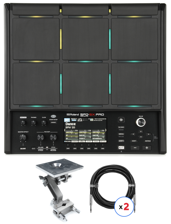 Roland SPD-SX Pro Sampling Pad Clamp Mount Bundle | Sweetwater