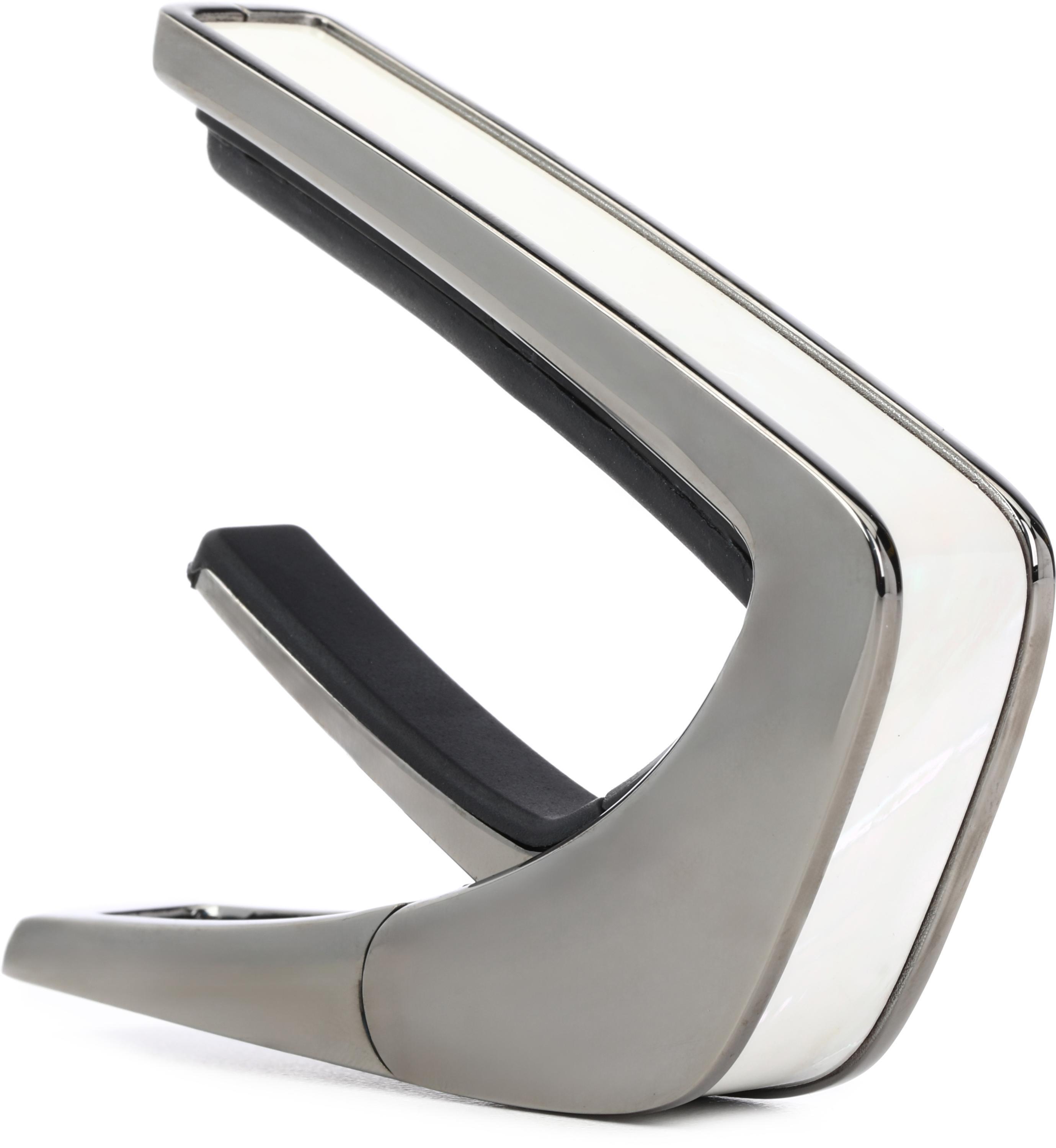 Thalia Shell Collection Capo - Black Chrome with White Mother-of-pearl