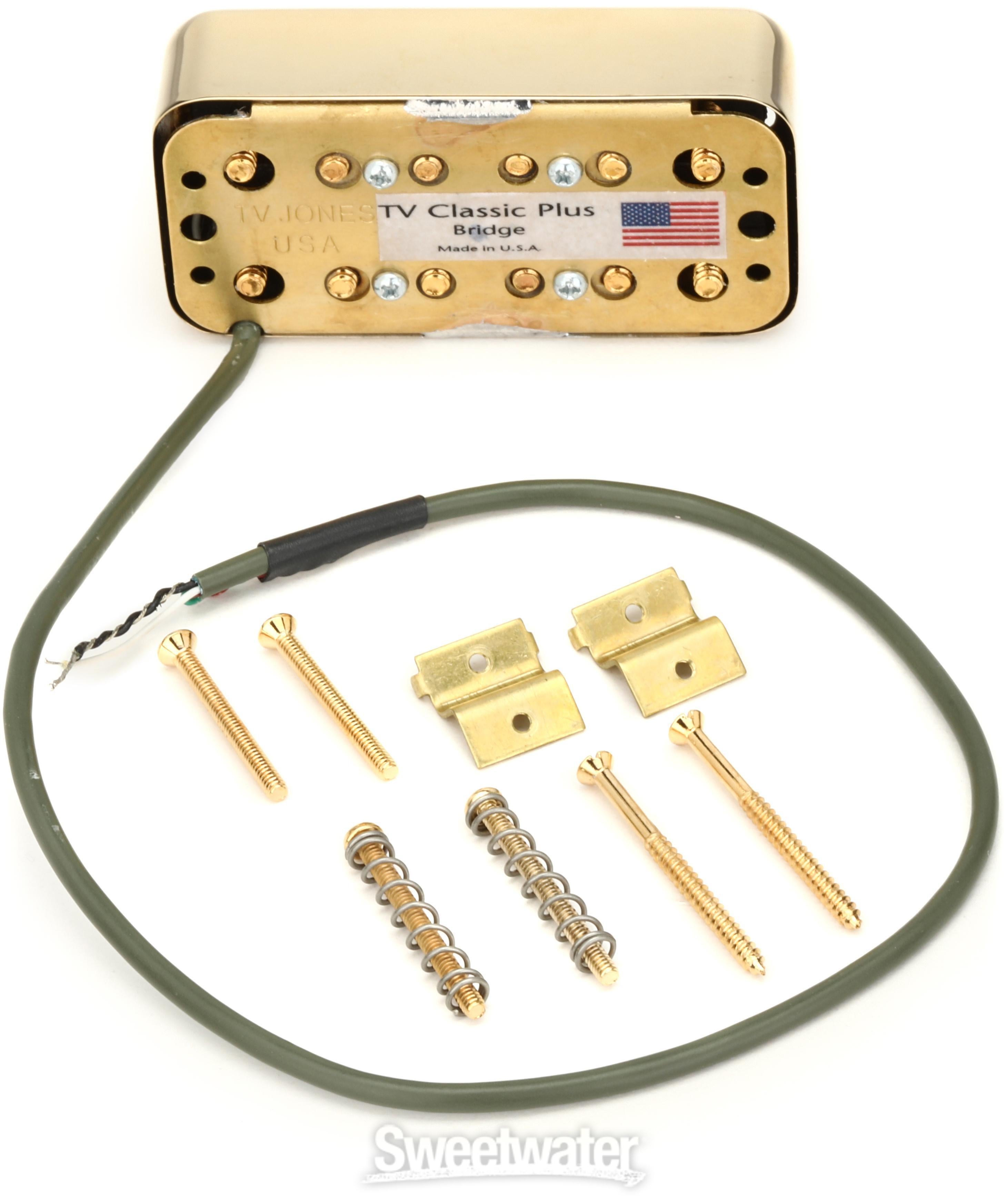 TV Jones TV Classic Plus Bridge Humbucker Pickup - Gold | Sweetwater