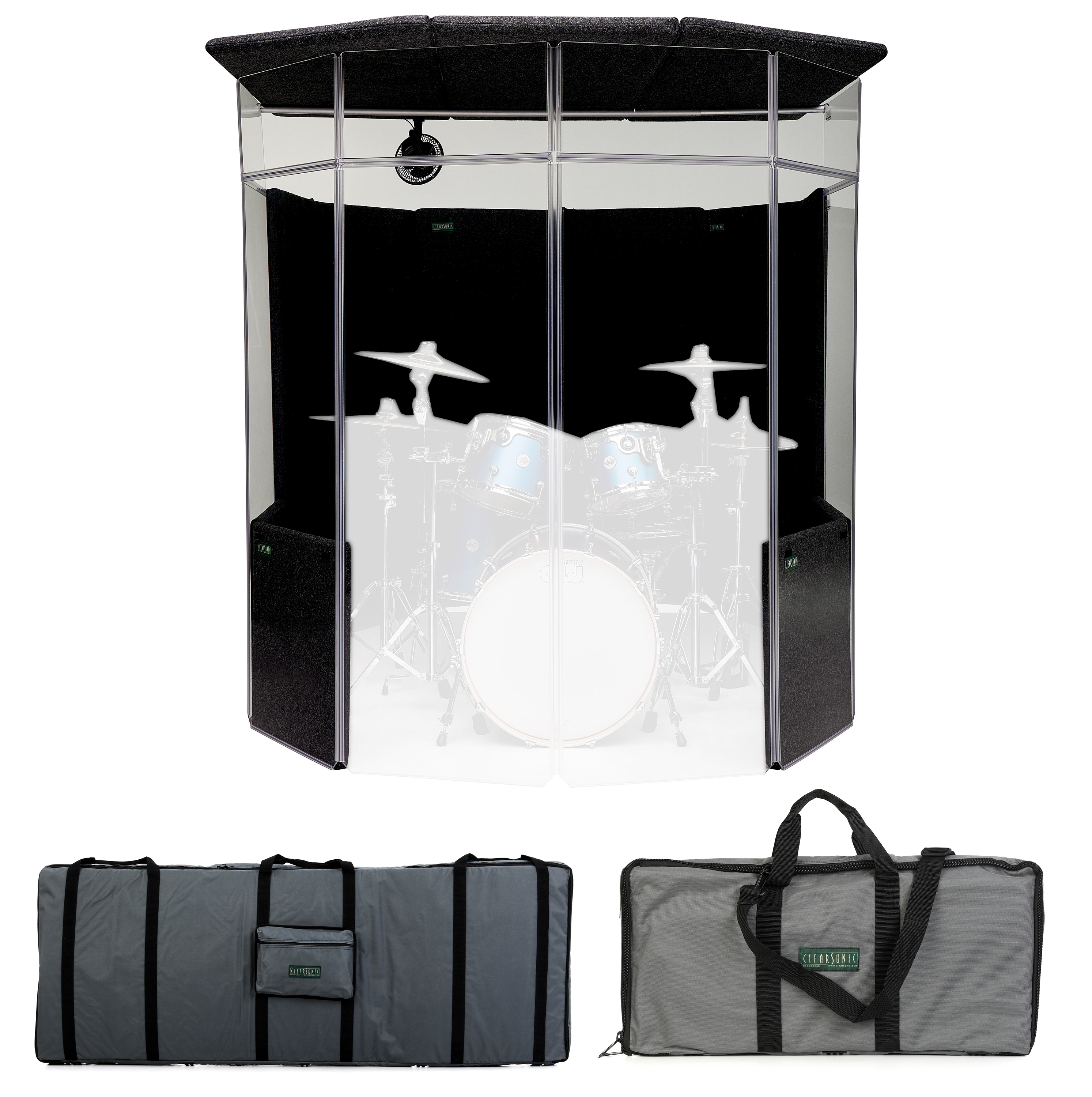 Photo of ClearSonic IPB IsoPac B Portable Isolation Booth with Padded Soft Cases