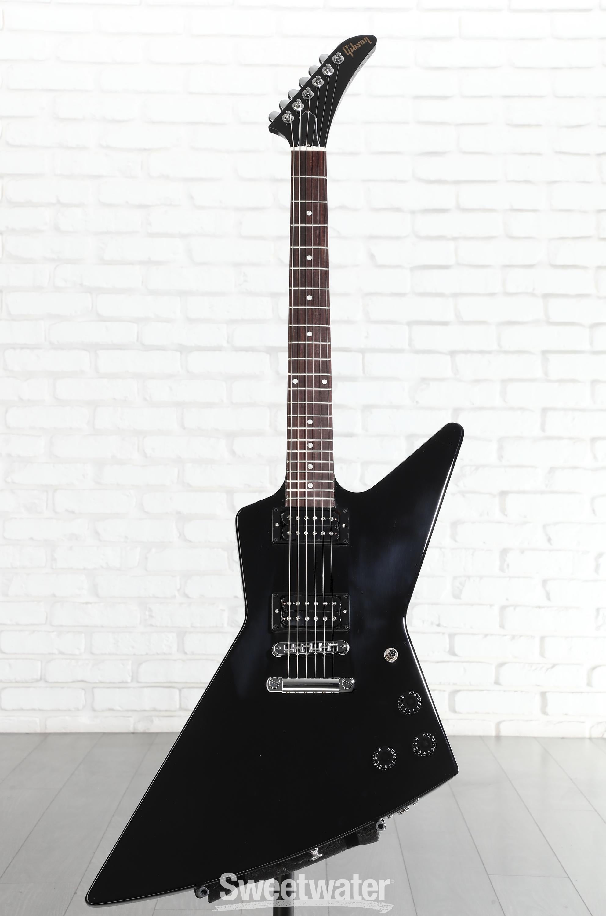 bottleGibson Explorer ブラック Gibson 80s Explorer Solidbody Electric Guitar - Ebony | Sweetwater
