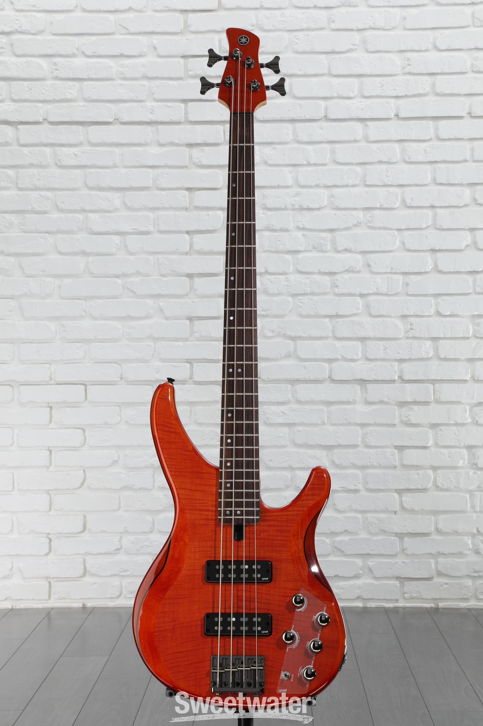 Yamaha TRBX604FM 4-string Bass Guitar - Caramel Brown | Sweetwater