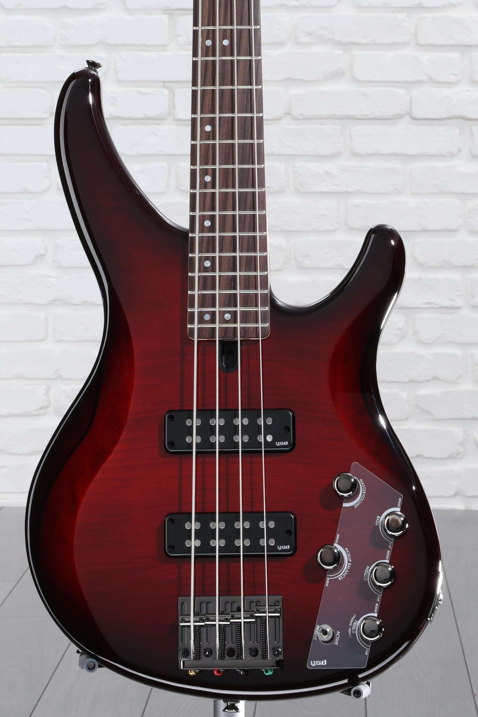 Yamaha TRBX604FM Bass Guitar - Dark Red Burst