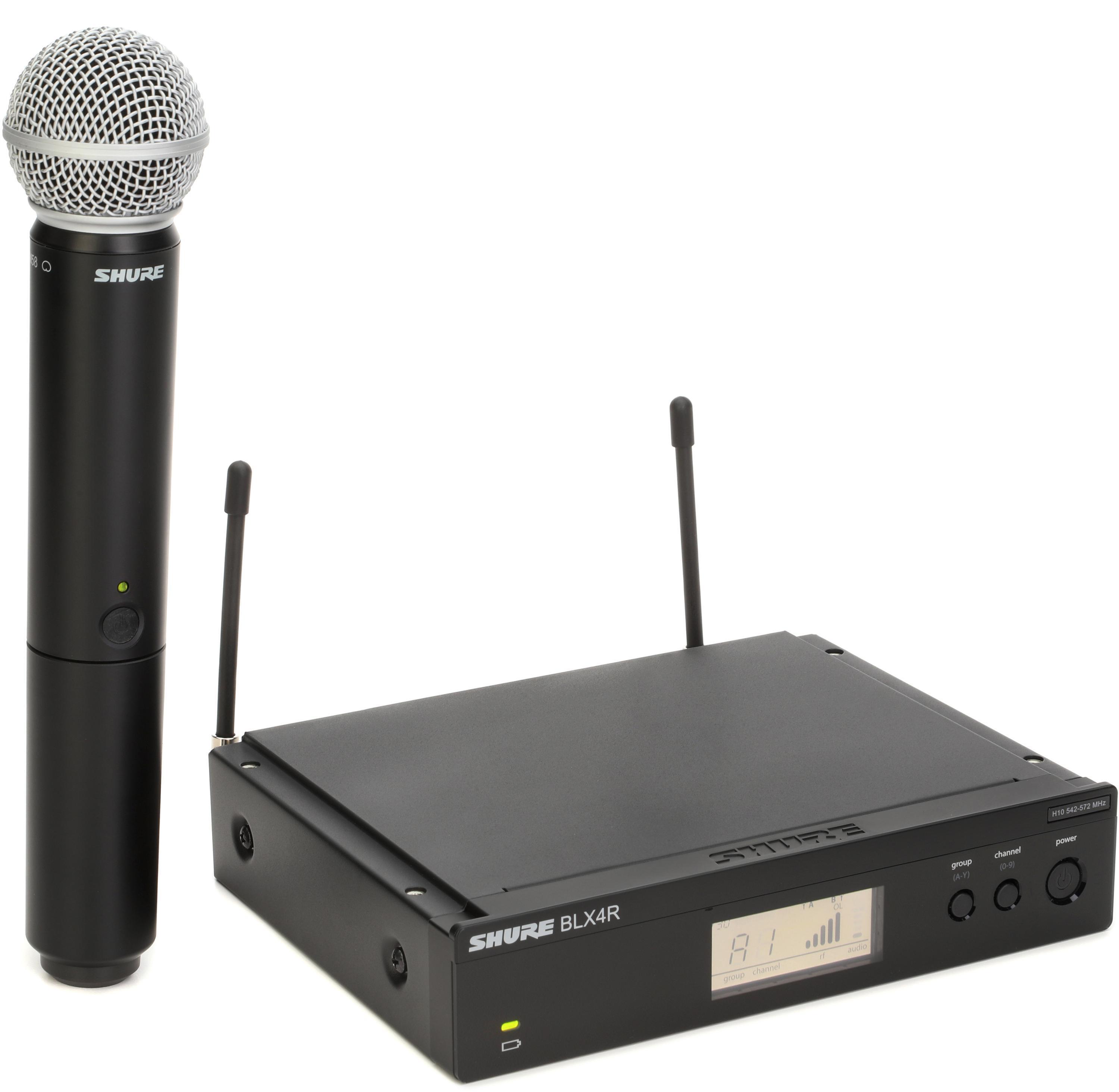 Shure BLX24R SM58 Wireless Handheld Microphone System H10 Band