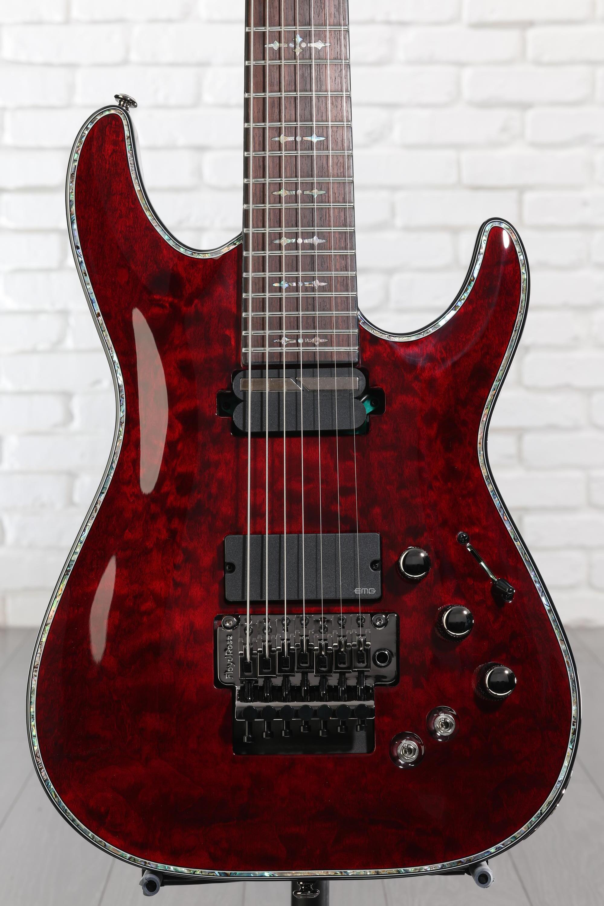 Schecter Hellraiser C-7 FR-S Electric Guitar - Black Cherry