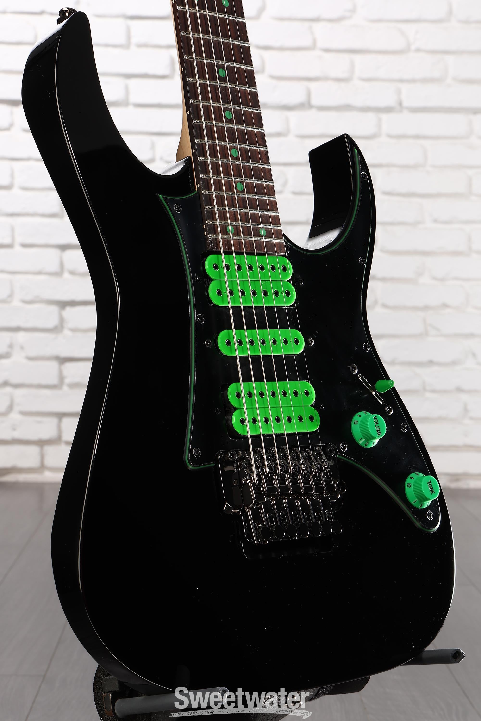 Photo of Ibanez Steve Vai Signature Premium Universe UV70P 7-string Electric Guitar - Black