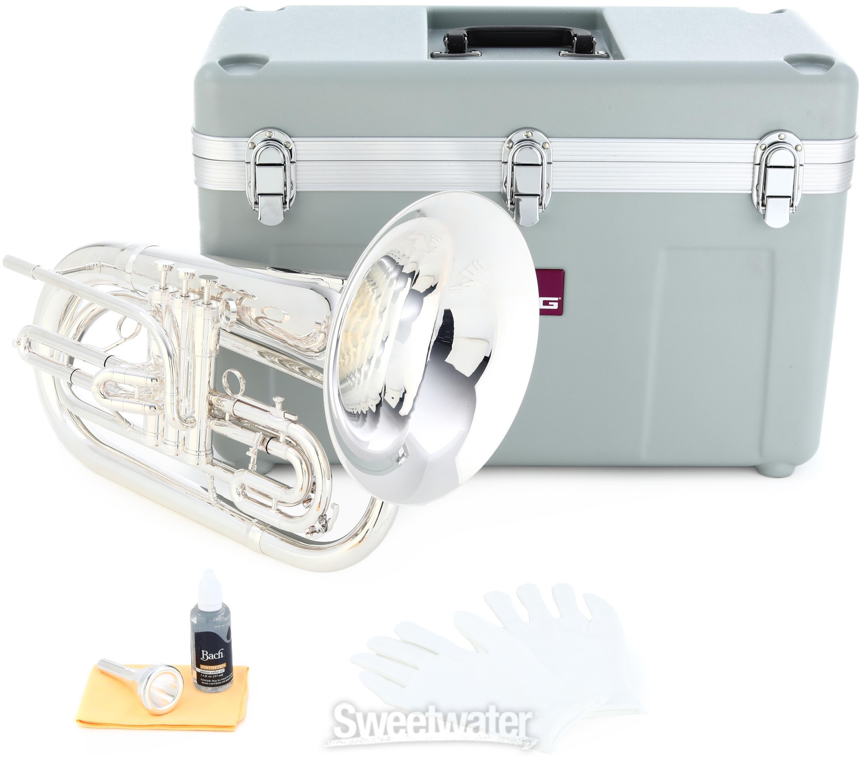 King KMB611S Marching Baritone Horn - Silver Plated | Sweetwater