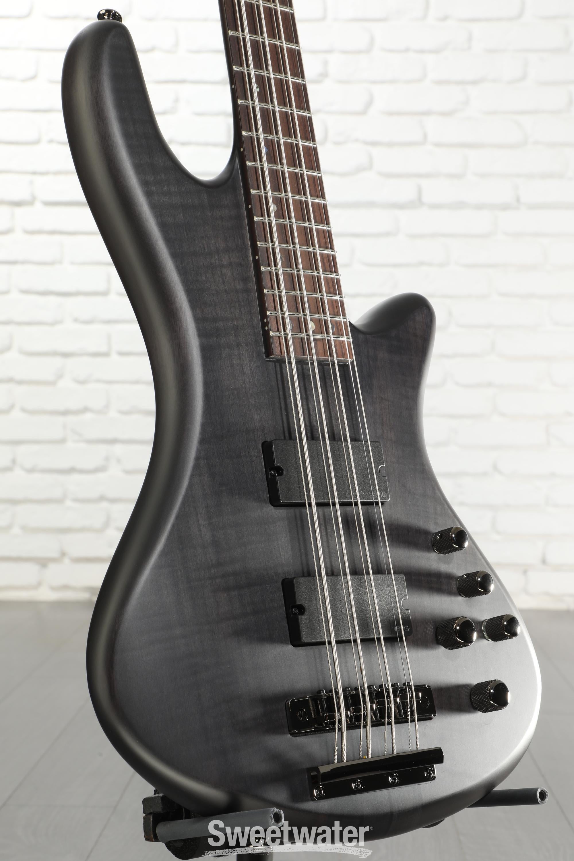 Schecter Stiletto Studio-8 Bass Guitar - See-Thru Black Satin