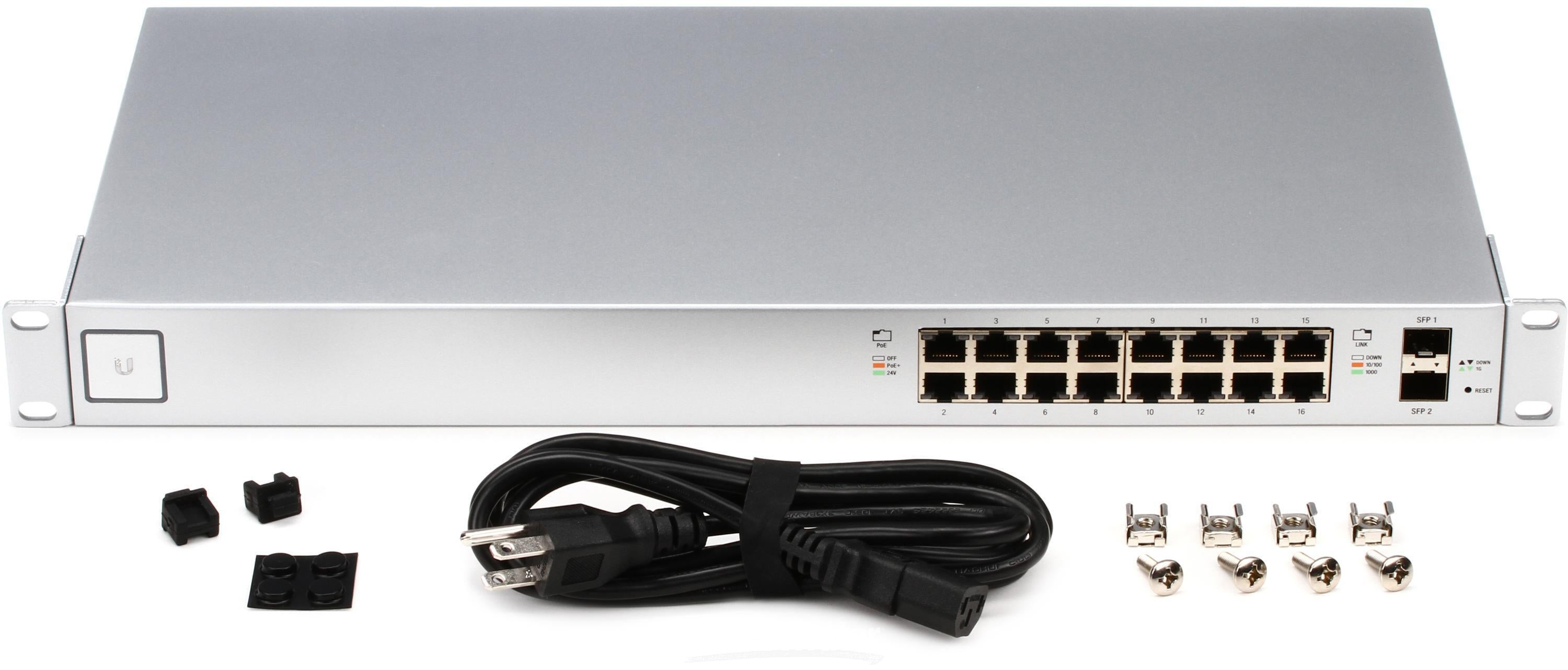 Ubiquiti Networks US-16-150W Ethernet Switch 16-Port Gigabit Ethernet  Switch with PoE