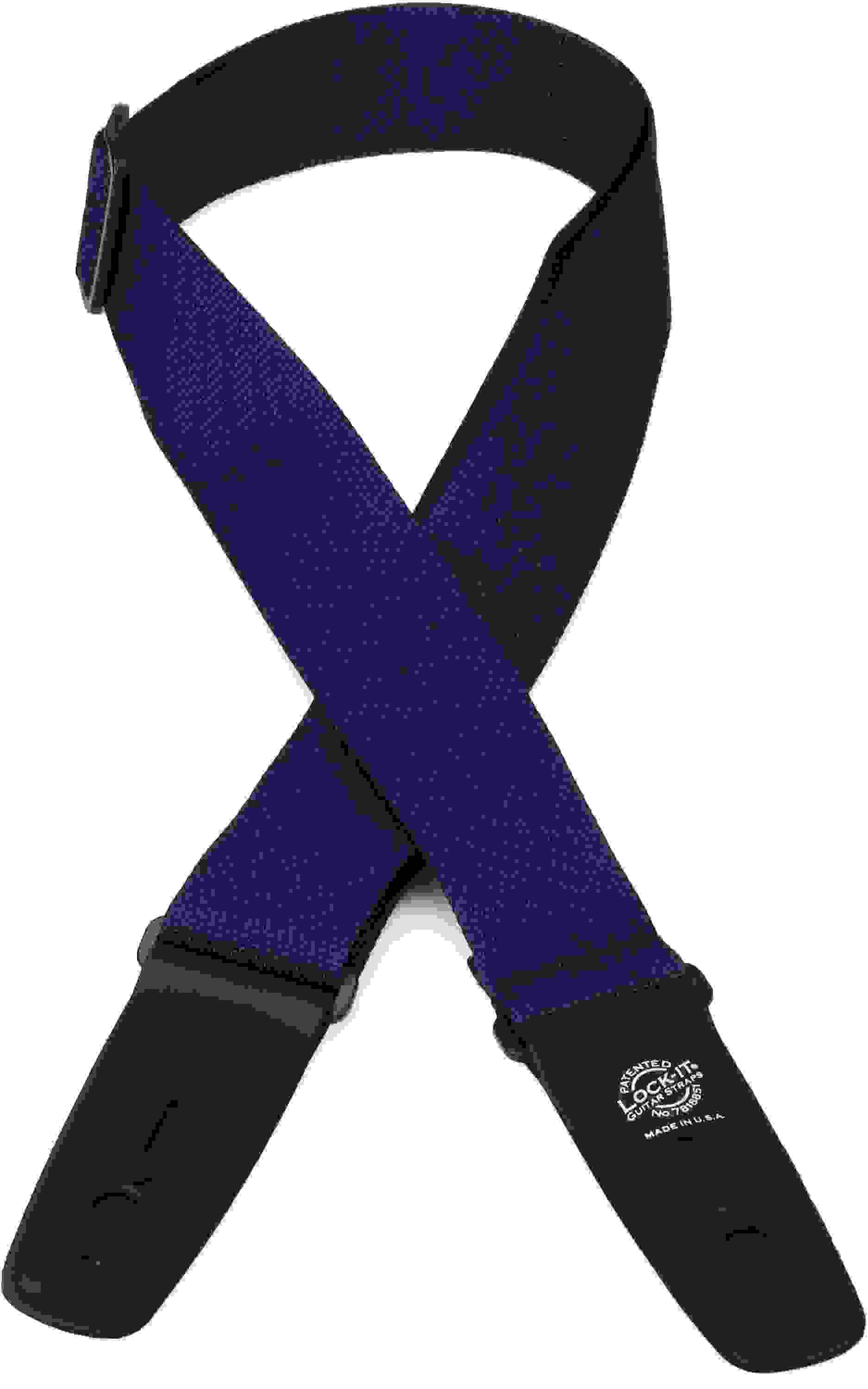LockIt Straps Professional Gig Series 2" Navy Blue Poly Strap with