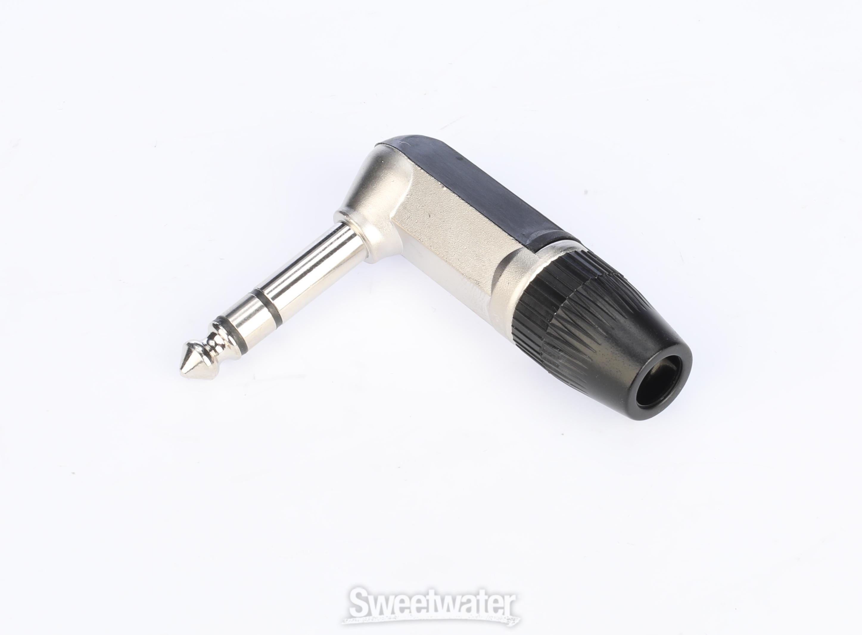 REAN NYS208 1/4-inch Right-angled TRS Cable-mount Connector