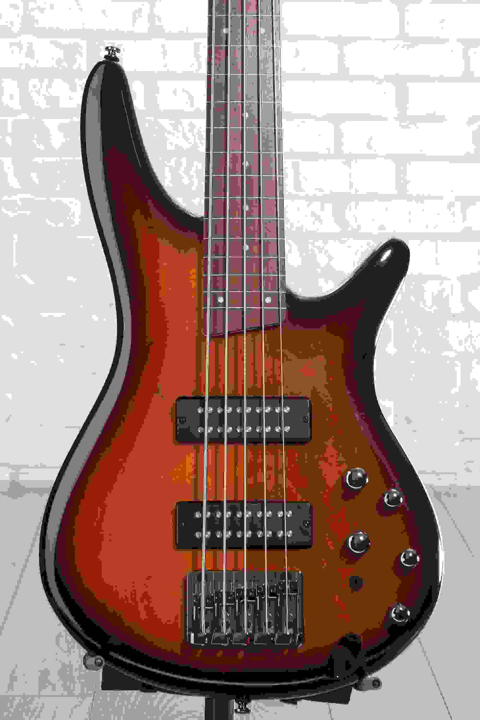 Ibanez Standard SR375E Fretless 5-string Bass Guitar - Brown Burst