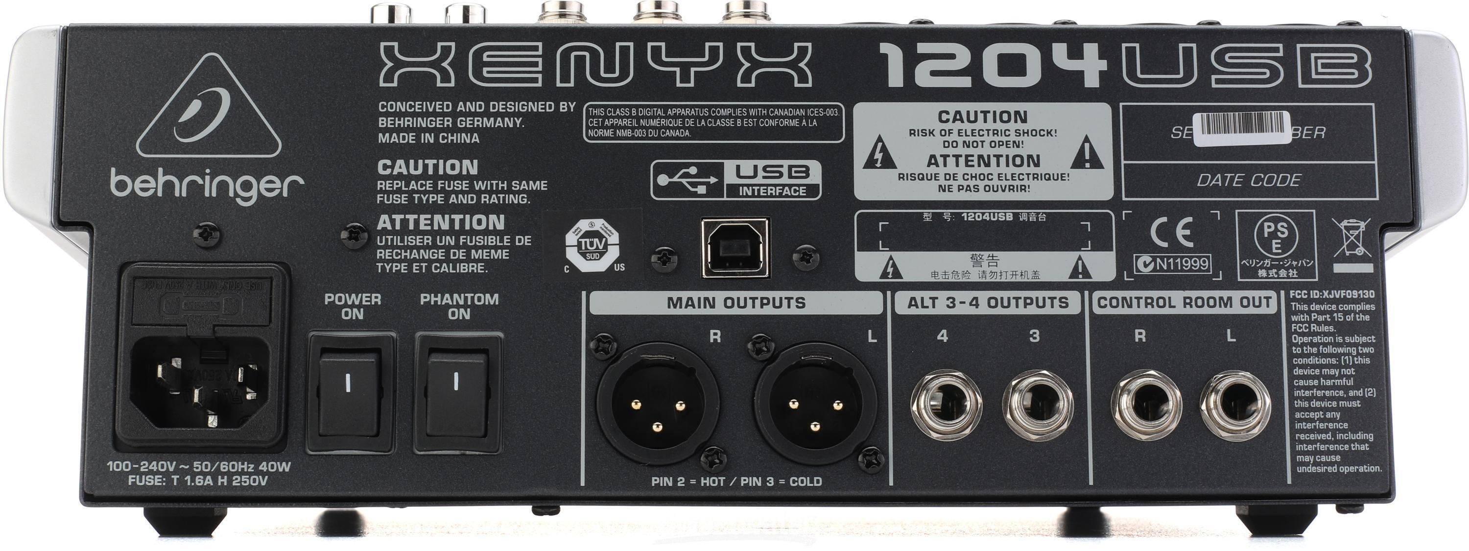 Behringer Xenyx 1204USB Mixer with USB Reviews | Sweetwater