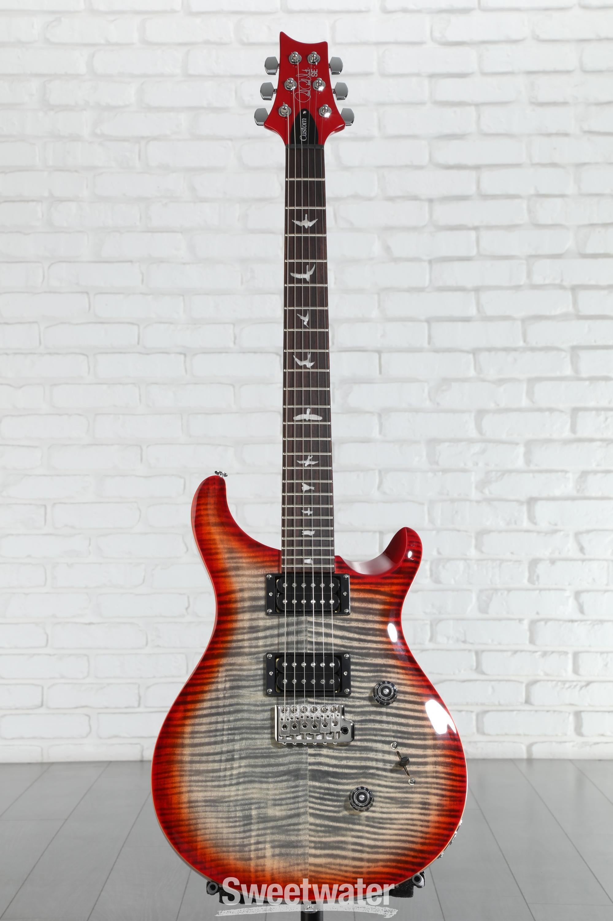PRS SE Custom 24 Electric Guitar - Charcoal Cherry Burst | Sweetwater