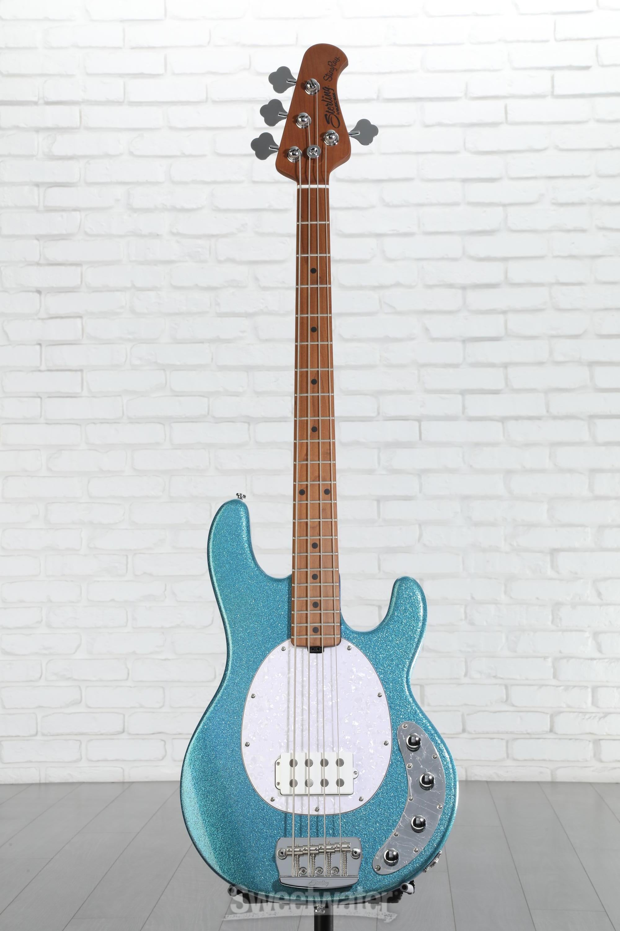 Sterling By Music Man StingRay RAY34 Bass Guitar - Blue Sparkle