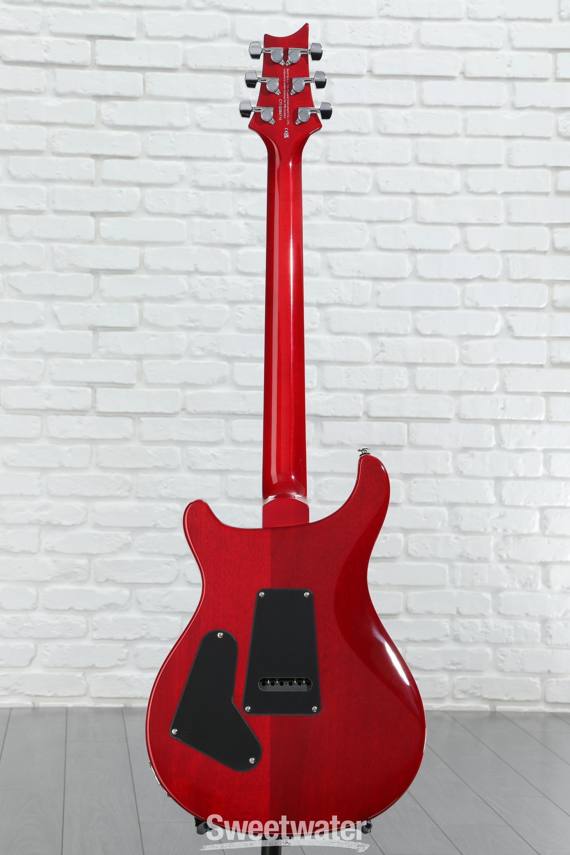 PRS SE Custom 24-08 Quilt Electric Guitar - Charcoal Cherry