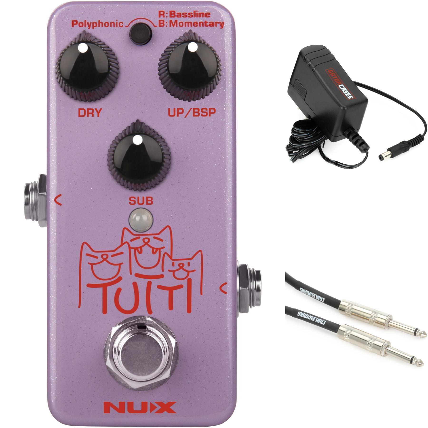 Photo of NUX TUTTI Polyphonic Octave Pedal with Power Supply and Cable