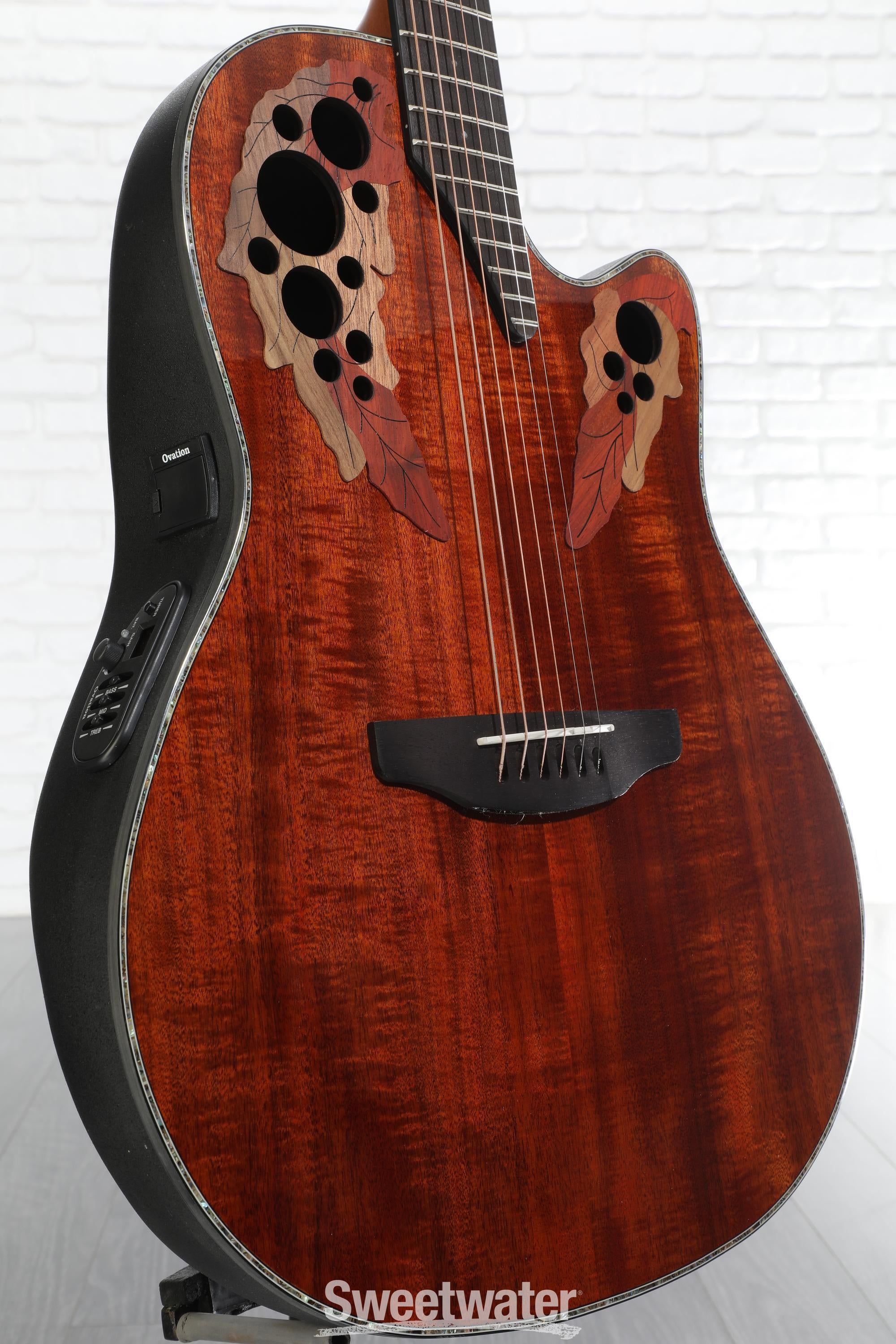 Ovation Celebrity CE44P-FKOA ハワイアンコア Amazon.com: Ovation CE44P-FKOA Acoustic-Electric Guitar