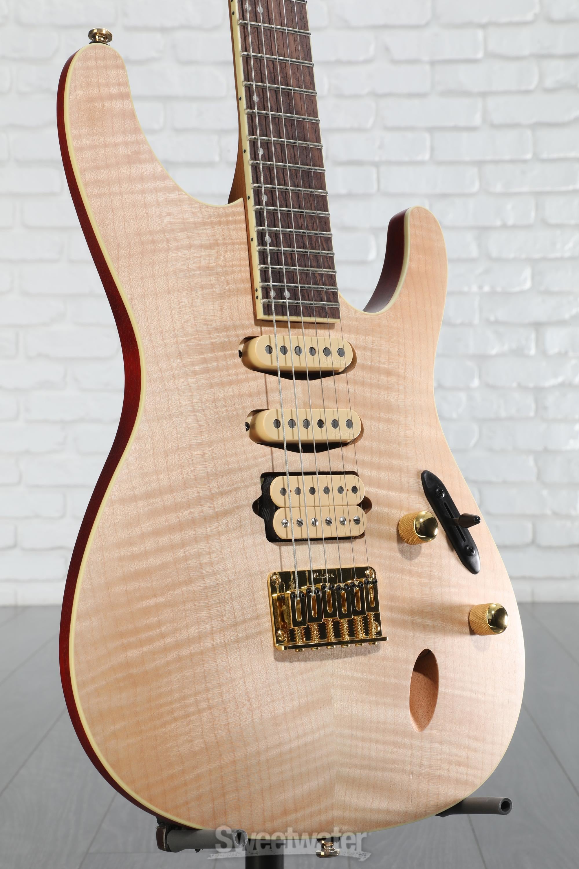 Ibanez SEW761FM-NTF Electric Guitar in Natural Flat