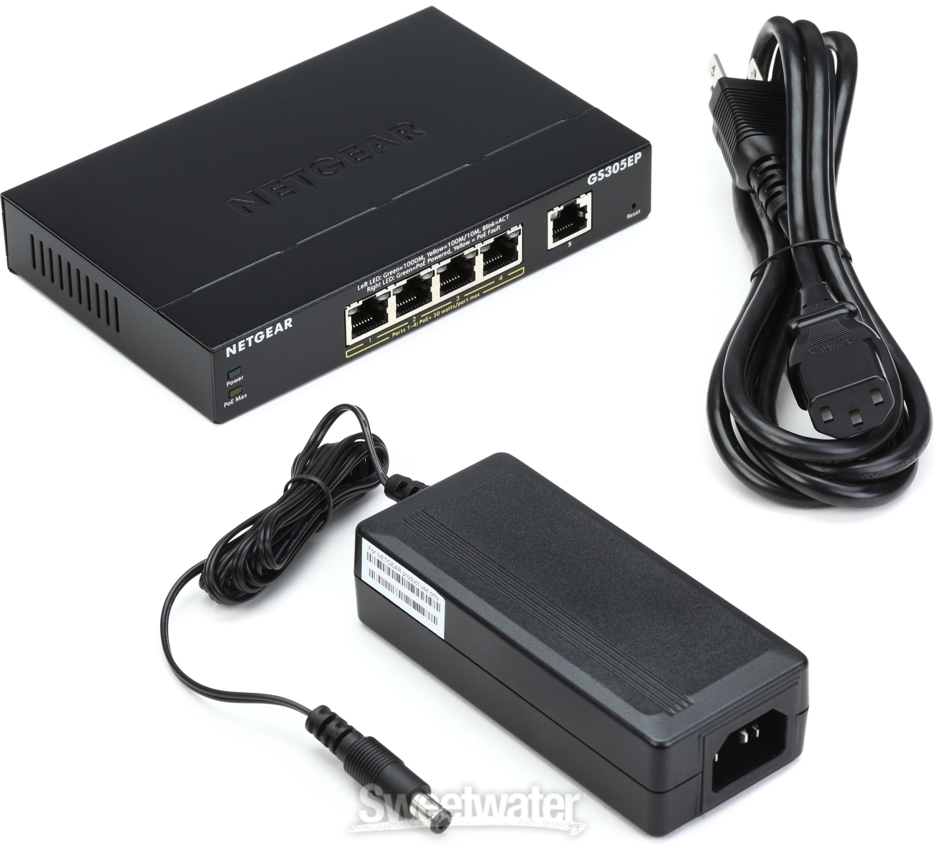 Netgear GS305EP-100NAS 5-port PoE+ Switch | Sweetwater