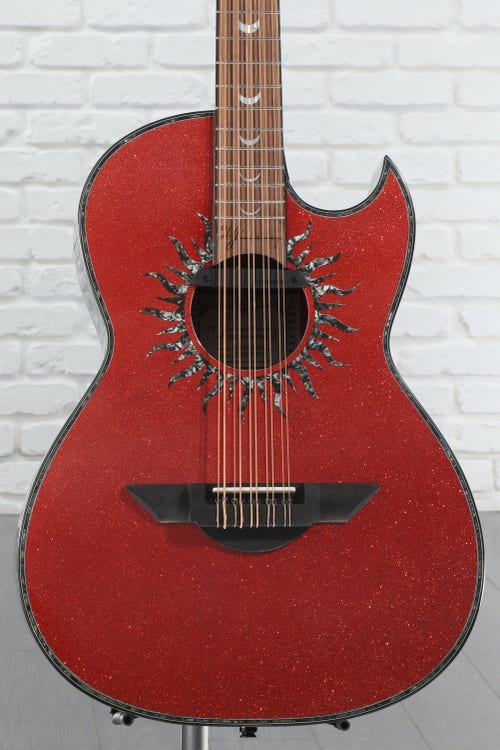 H. Jimenez Colección de Galaxia Acoustic-electric Bajo Quinto - Antares Red Sparkle