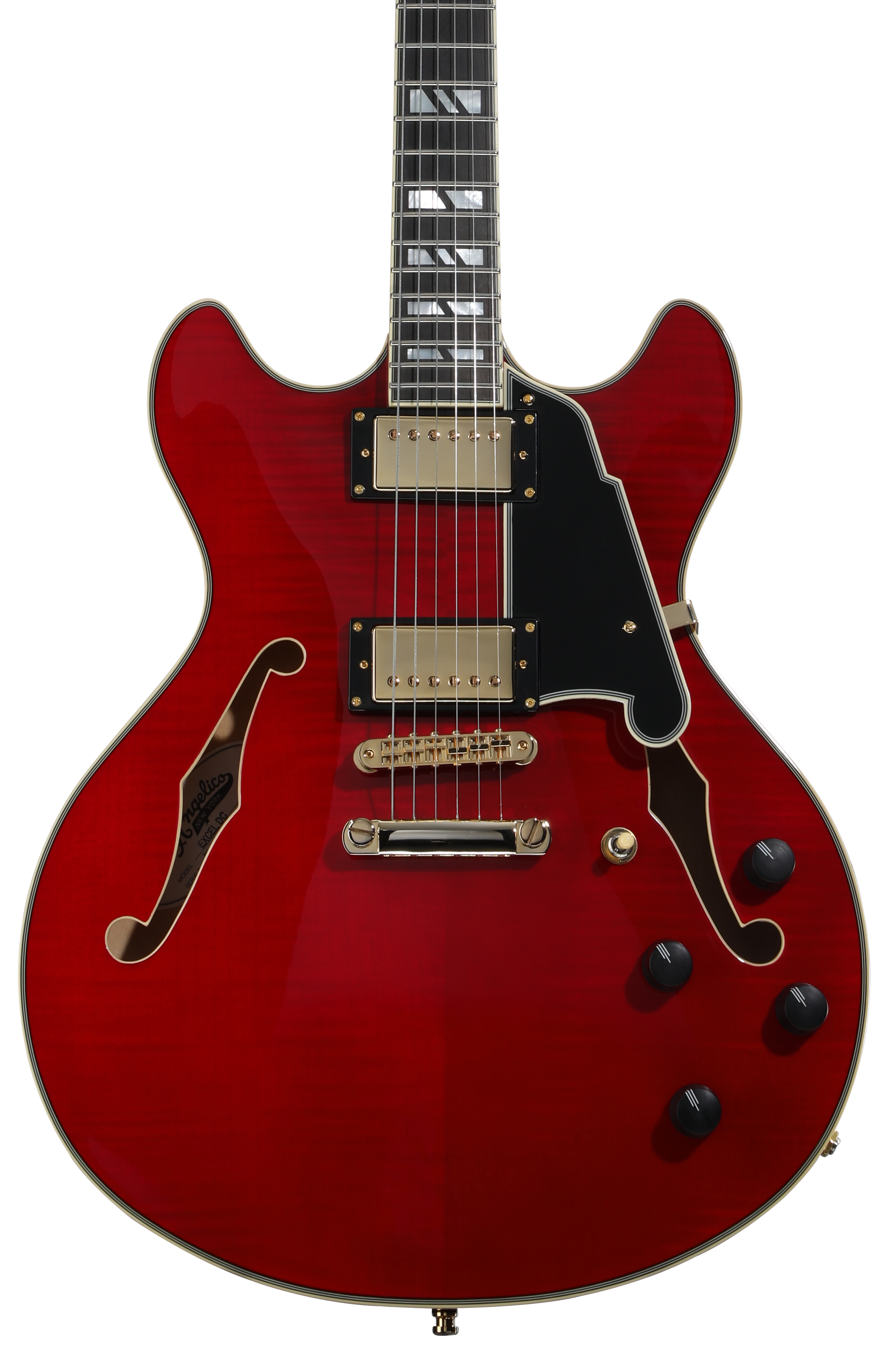 D'Angelico Excel DC Semi-hollowbody Electric Guitar - Trans Cherry