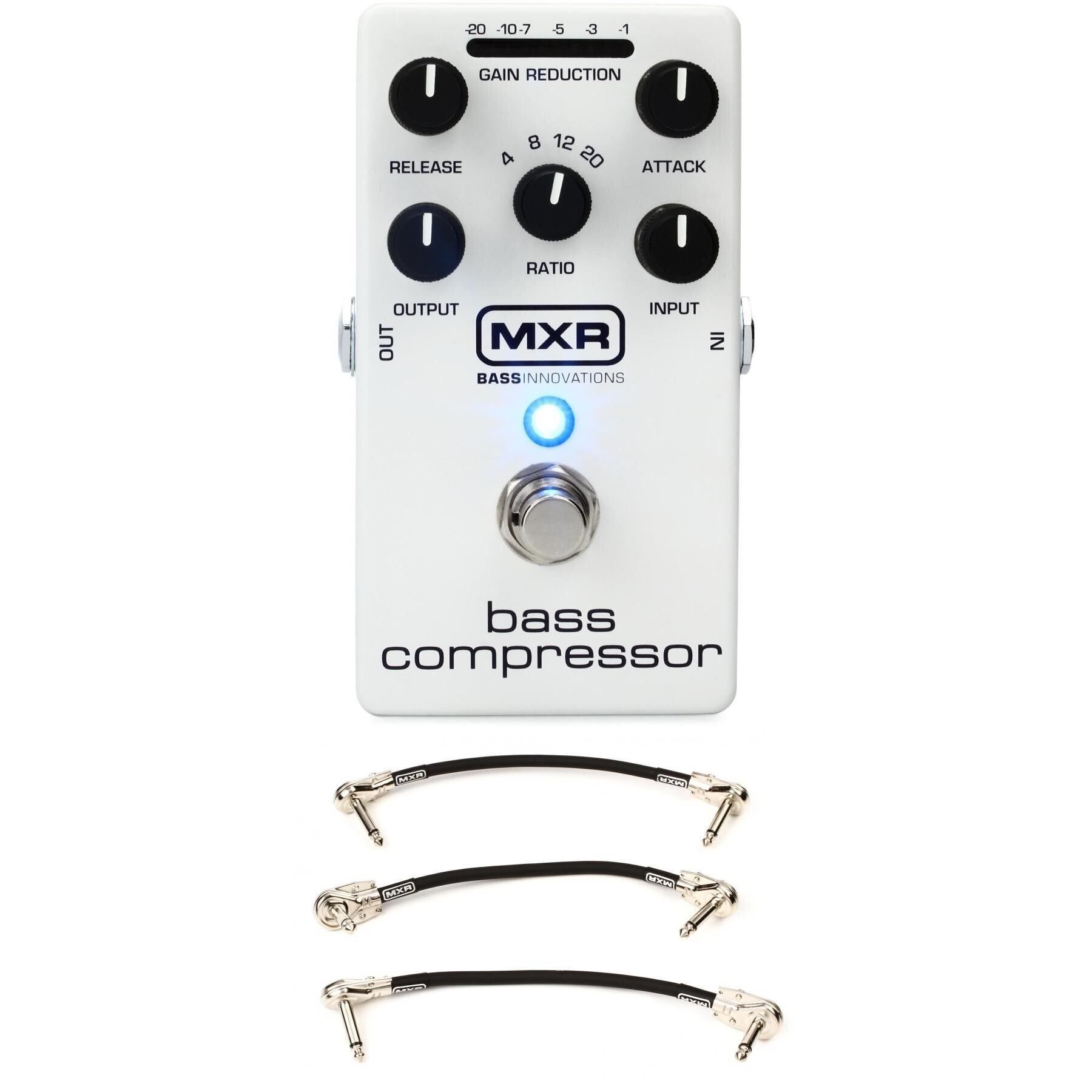MXR M87 Bass Compressor Pedal with 3 Patch Cables | Sweetwater