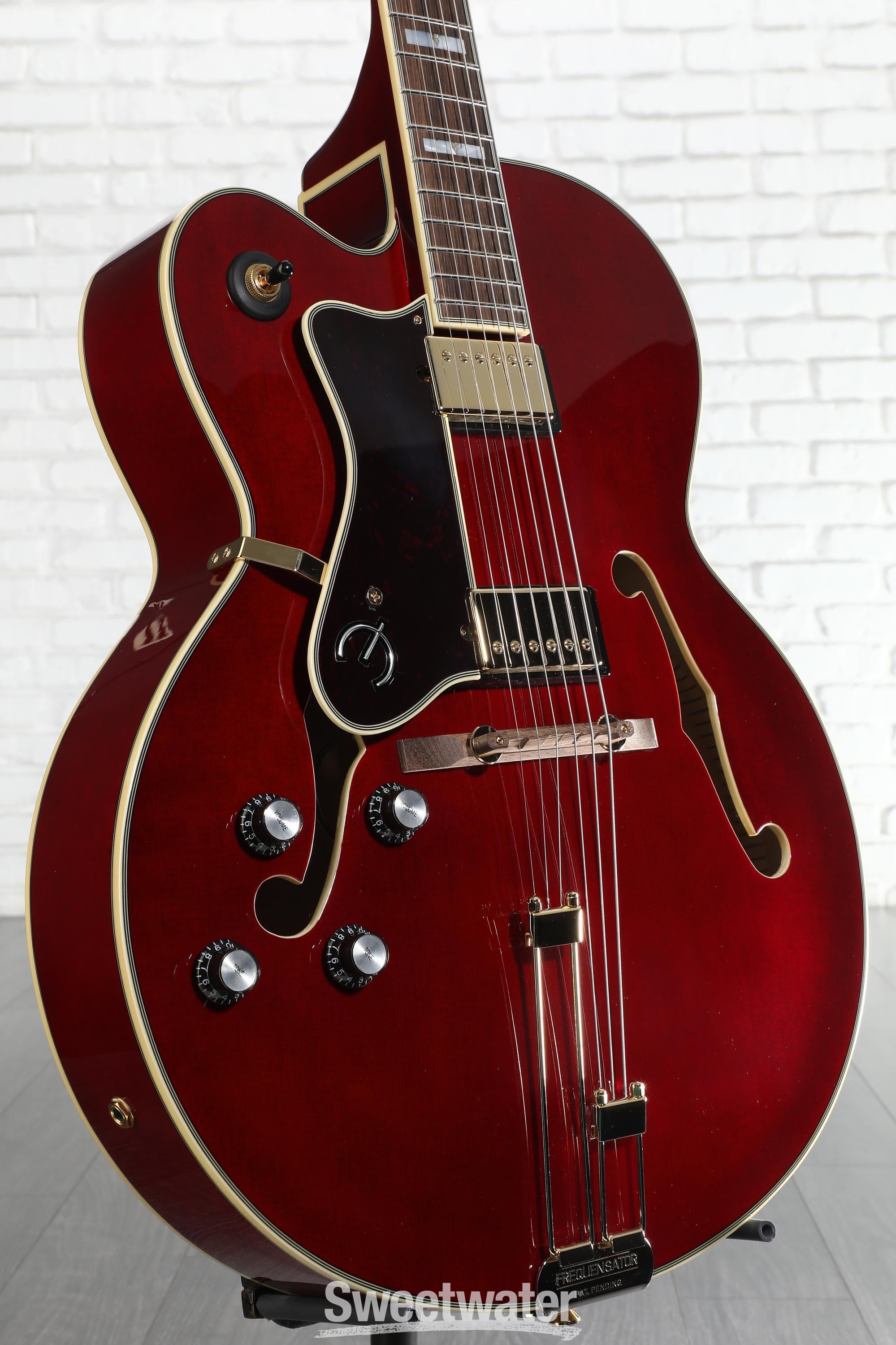 Photo of Epiphone Broadway Left-handed Hollowbody Electric Guitar - Wine Red