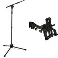 Photo of K&M 210/9 Telescoping Boom Microphone Stand and Tablet Holder Bundle