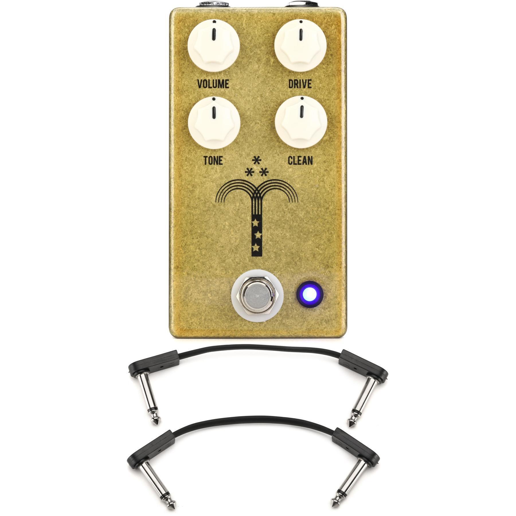 JHS Morning Glory Clean Overdrive Pedal with EBS Patch Cables