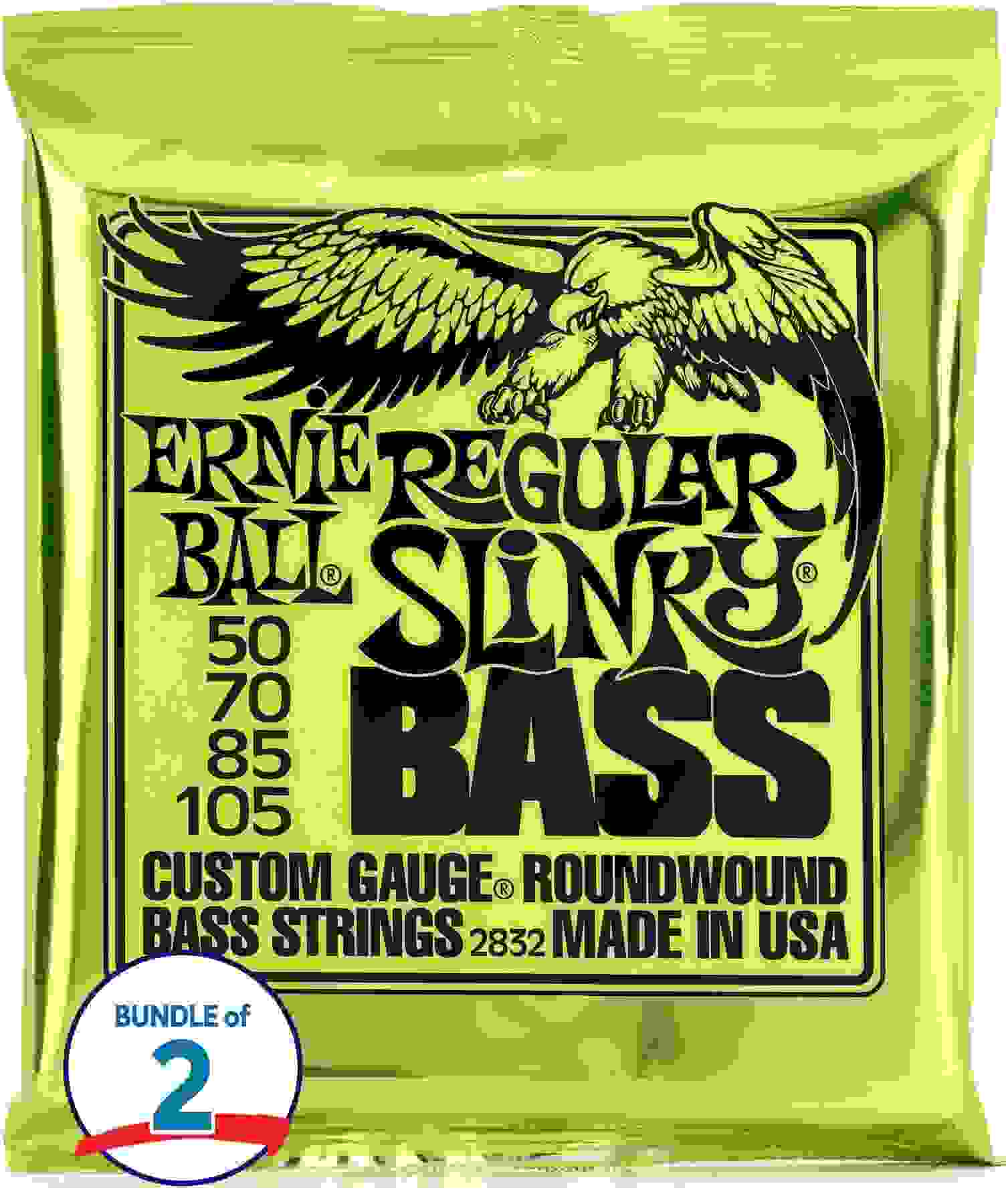 Ernie Ball Regular Slinky Bass Bundle - .050-.105 (2-pack)