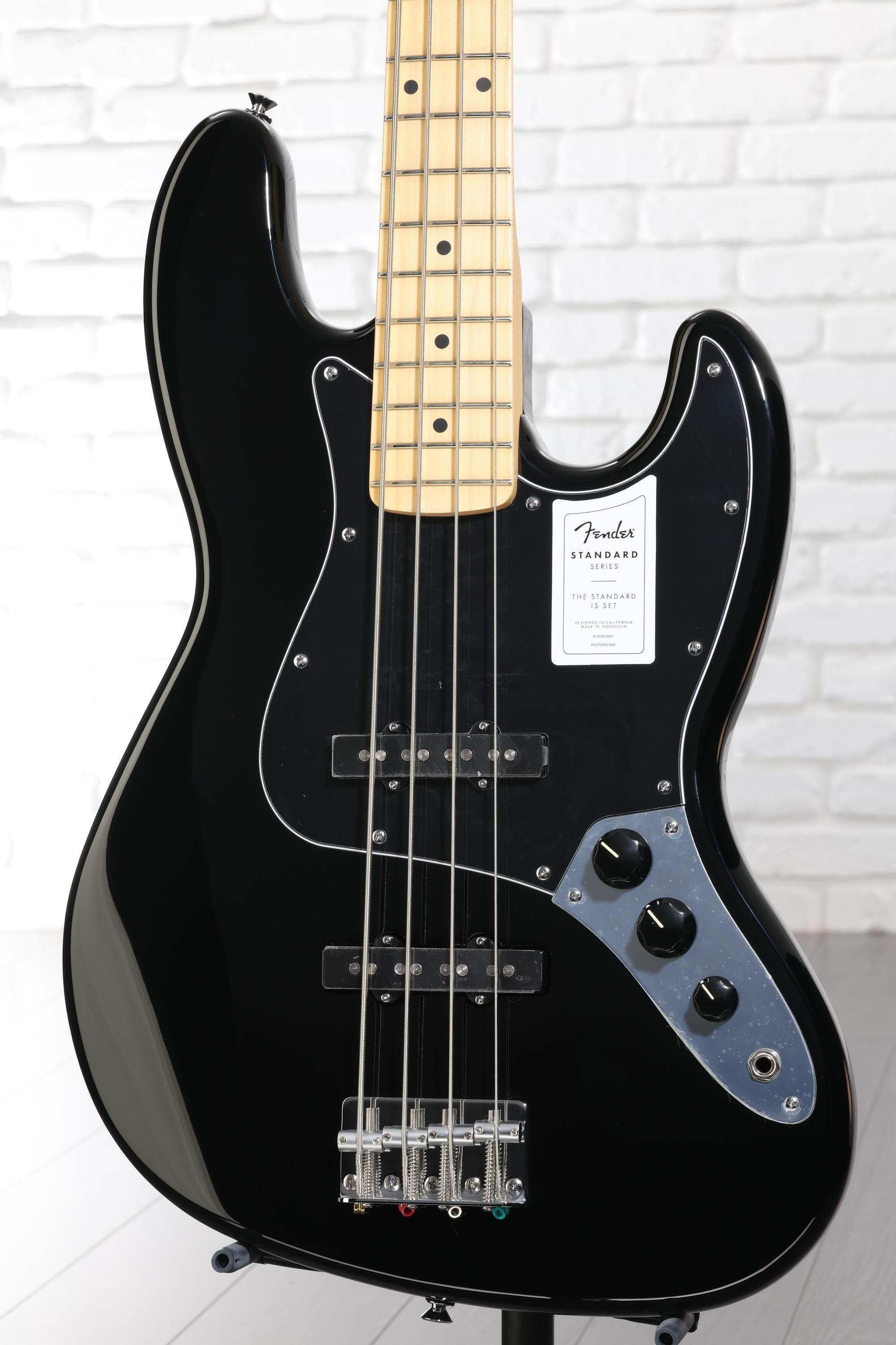 Fender Standard Jazz Bass - Black, Maple Fingerboard | Sweetwater