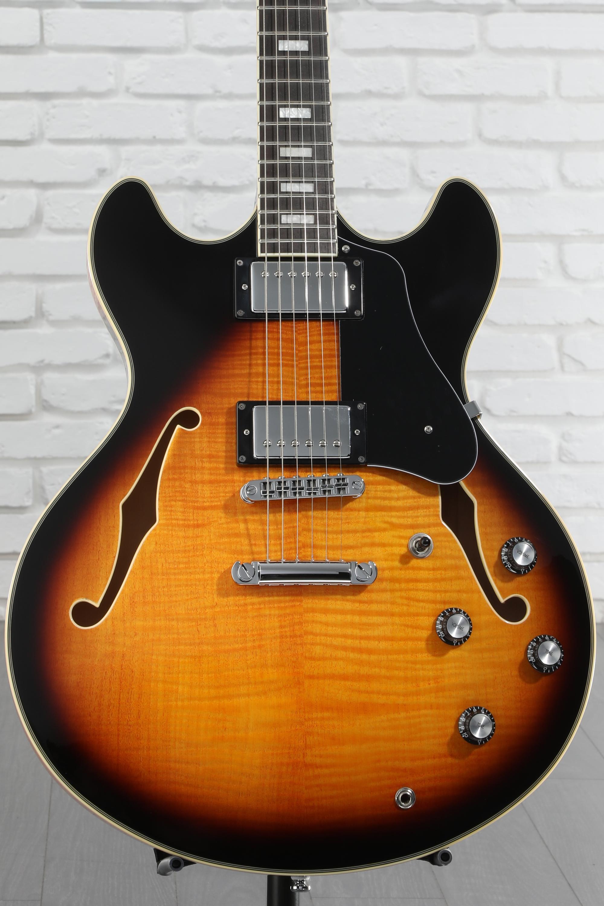 ギター Sire H7 Larry Carlton Sire Larry Carlton H7 Hollowbody Electric Guitar See-Thru Red