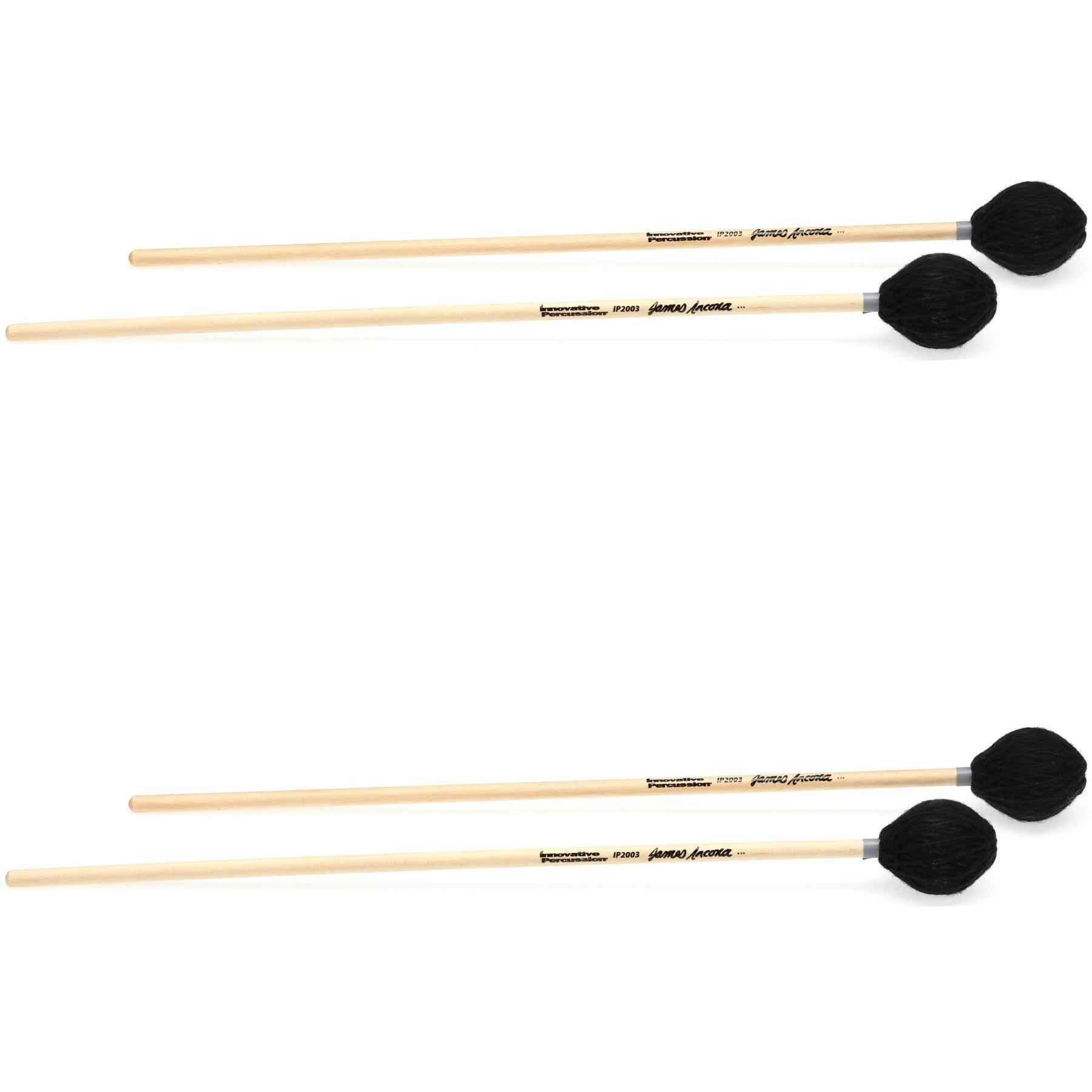 Innovative Percussion FS250 Field Hard Marimba Mallets - Gray Yarn