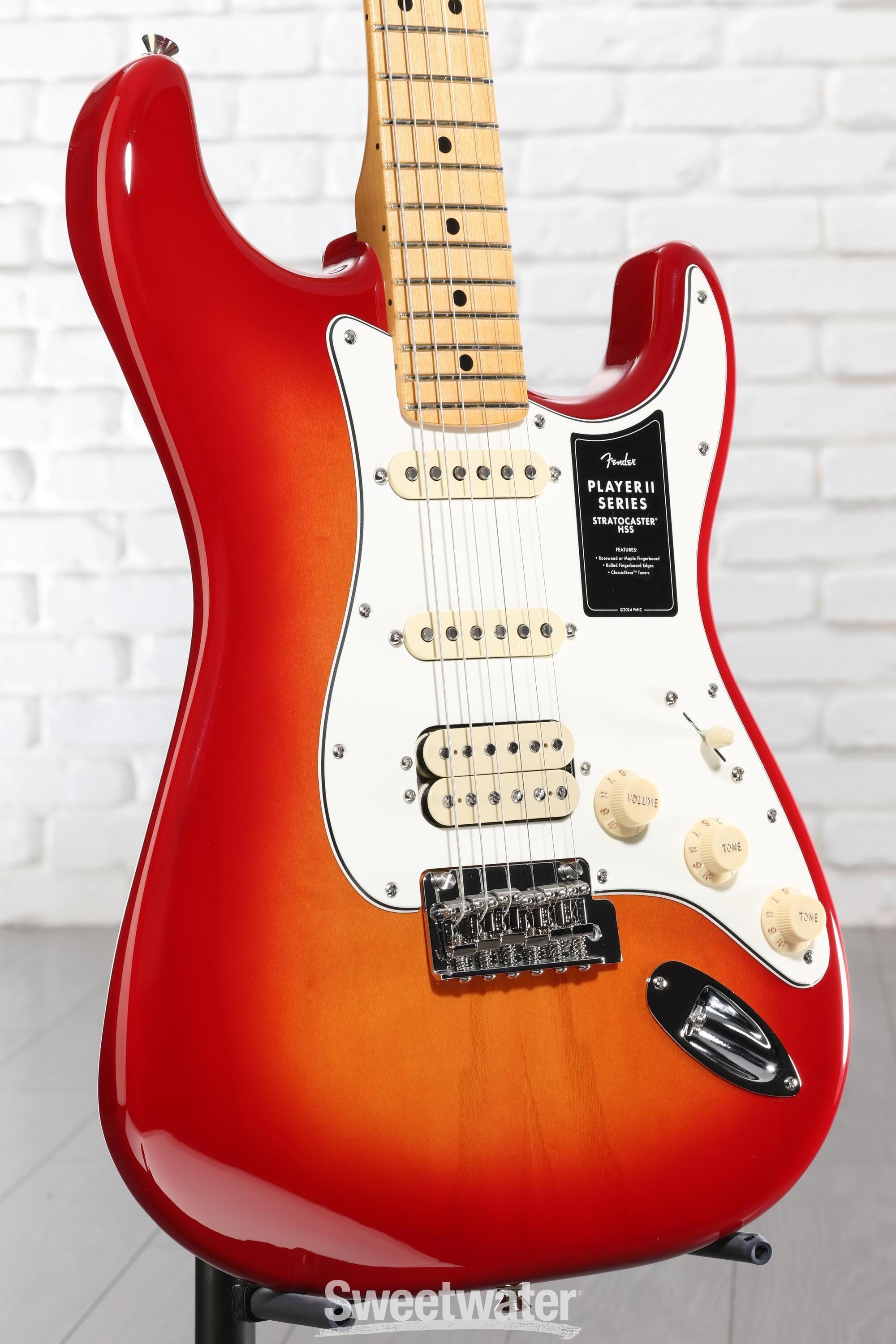 Fender Player II Stratocaster HSS Electric Guitar - Aged Cherry
