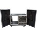 Photo of ProX 12U4DTW Workstation Case with Dual Side Tables and Drawer Storage