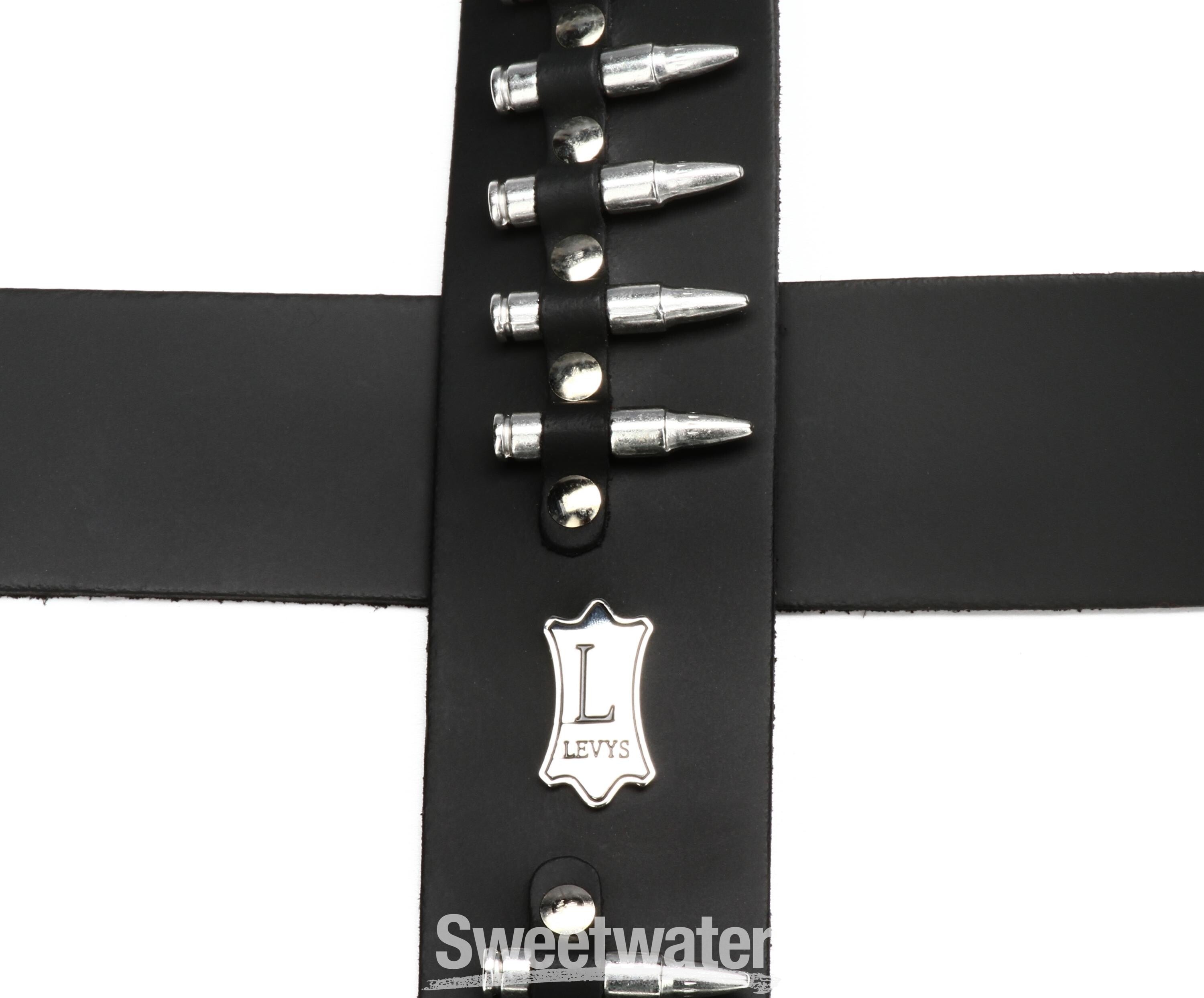 Levy's PM28-2B Genuine Leather Guitar Strap - Black | Sweetwater