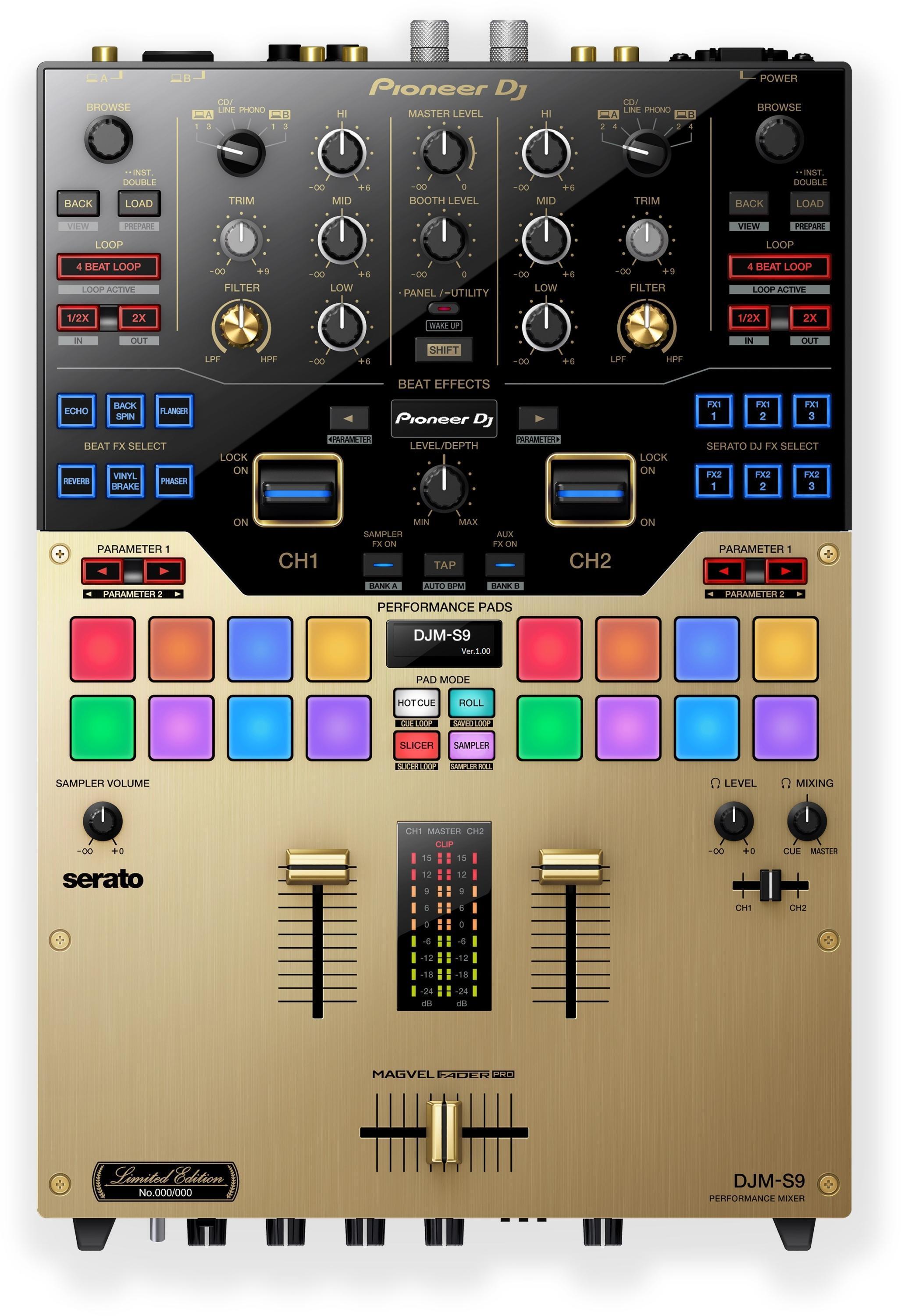 Pioneer DJ DJM-S9 Gold Edition 2-channel Mixer for Serato DJ 