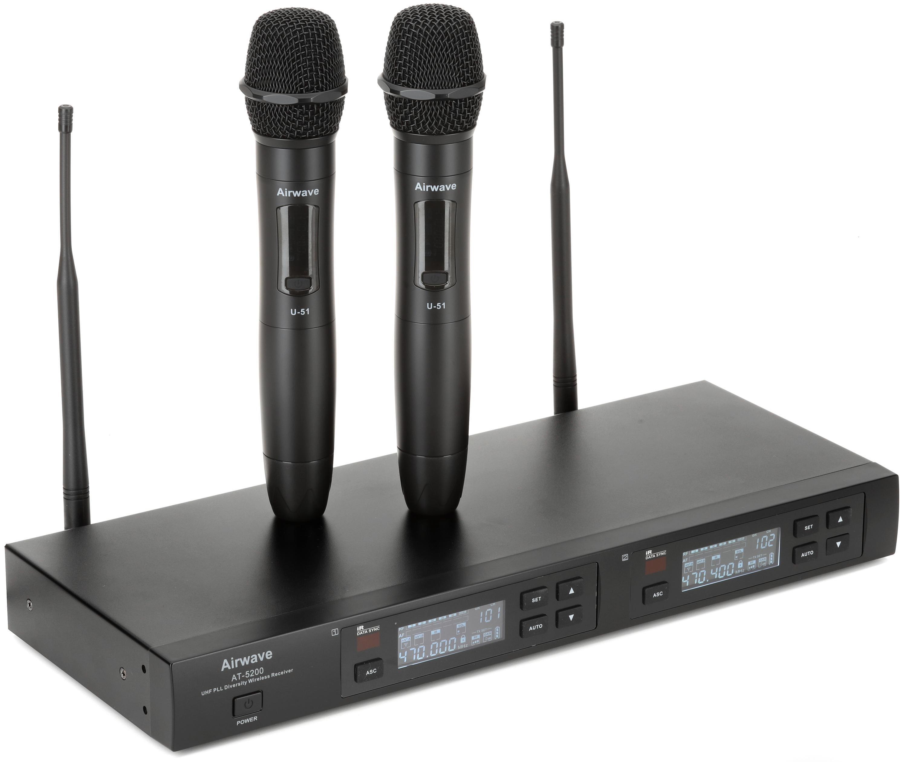 Airwave Technologies AT-5210 Dual-channel Wireless Handheld Microphone  System - 470MHz-490MHz Reviews | Sweetwater