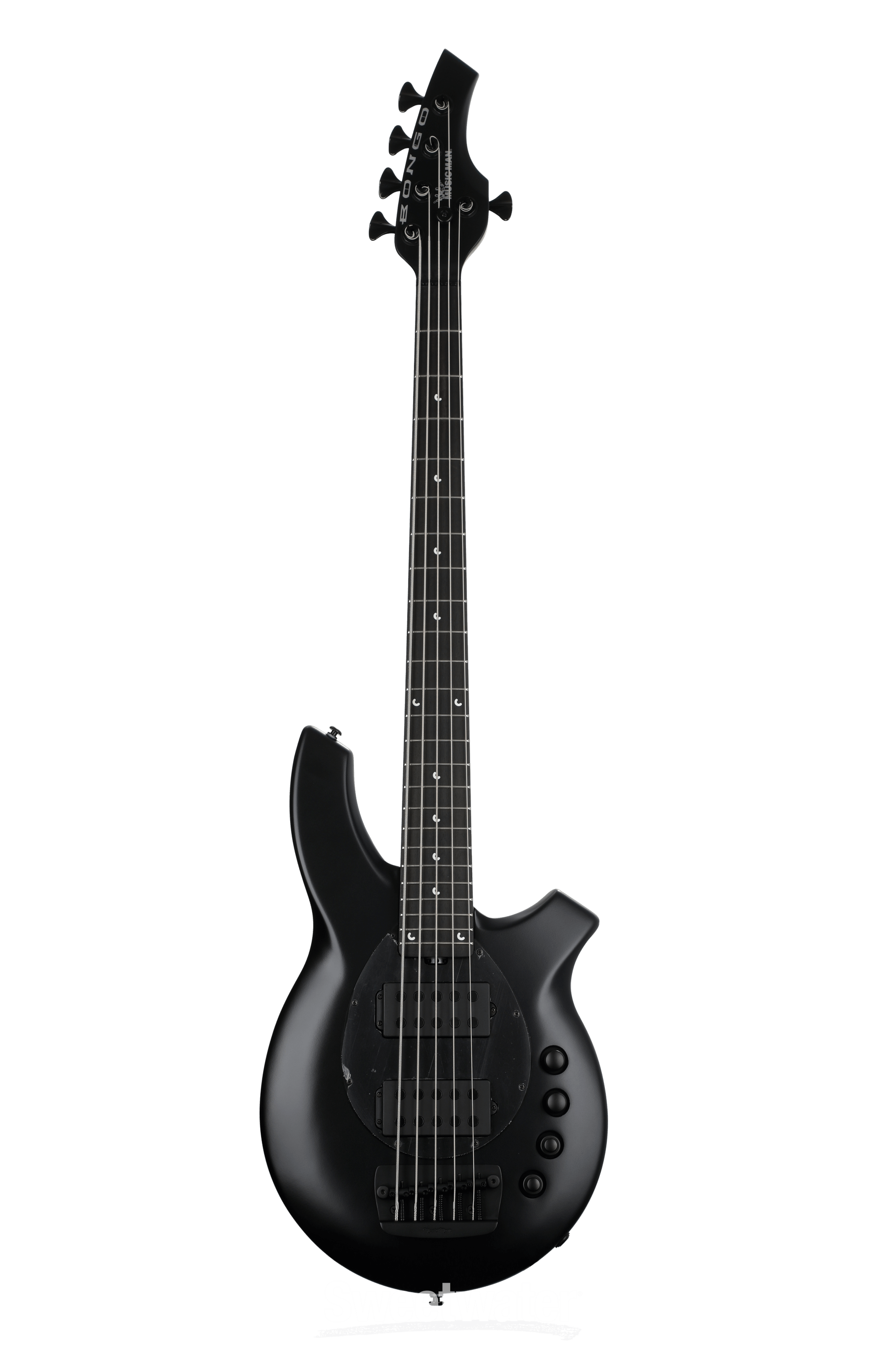 ベース Musicman Bongo 5 SH Stealth Black Ernie Ball Music Man Bongo 5 Bass Guitar - Stealth Black | Sweetwater