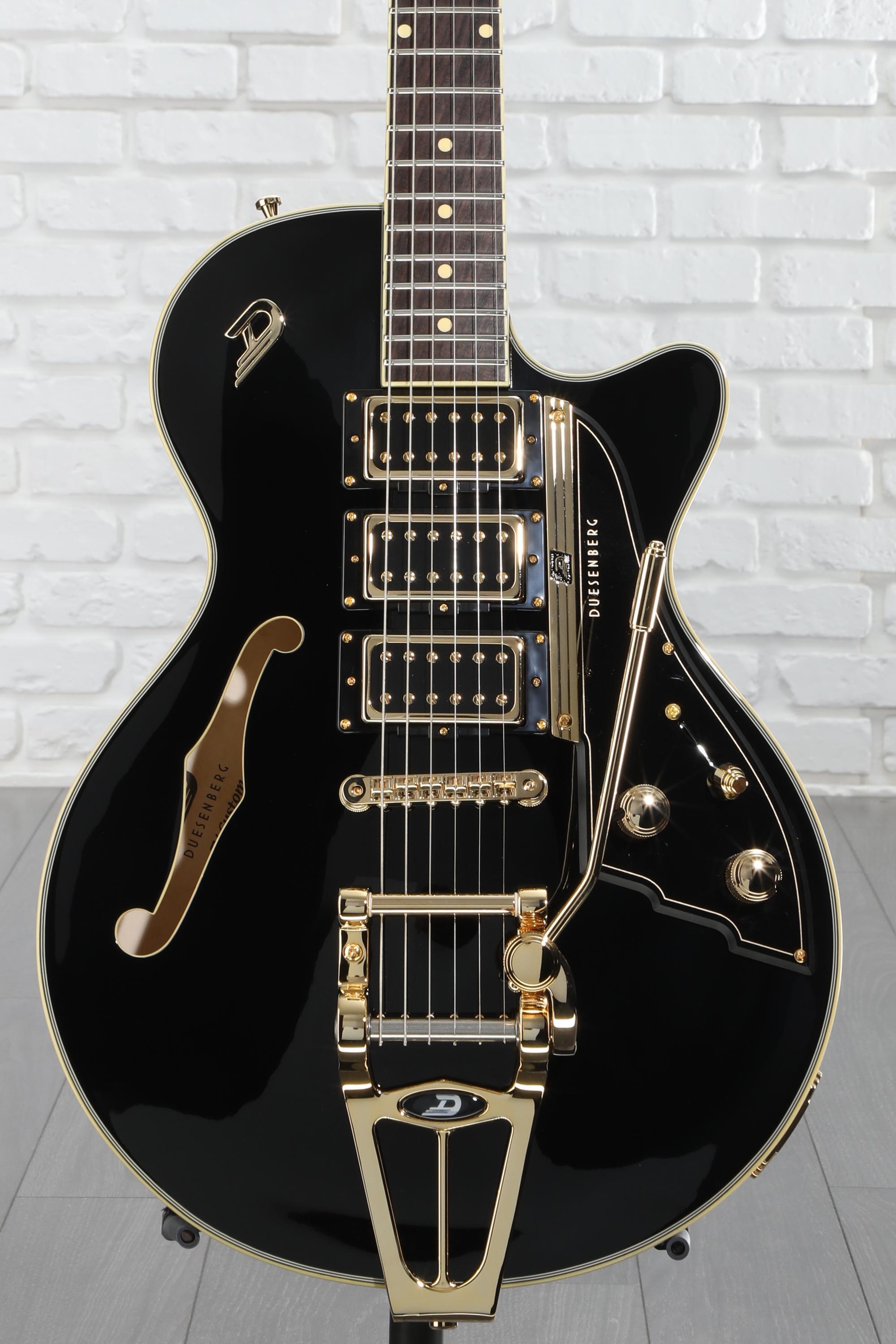 ギター Duesenberg StarPlayer TV Black Duesenberg Starplayer TV Custom Semi-hollowbody Electric Guitar